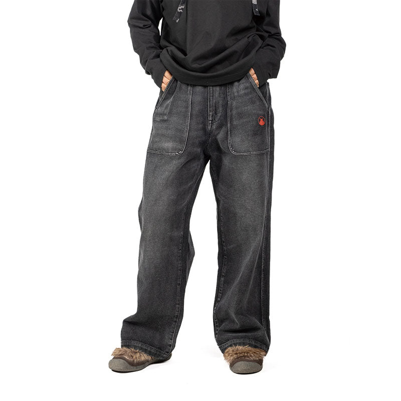 NERHI Classic Washed Straight-Leg Jeans