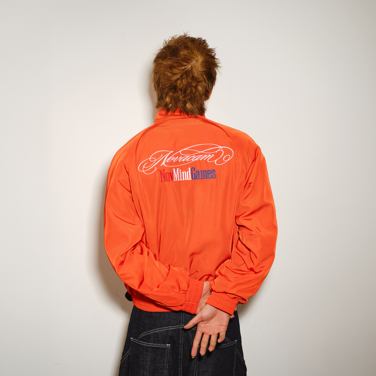 NOVACAM Retro Embroidered Fleece-Lined Woven Jacket