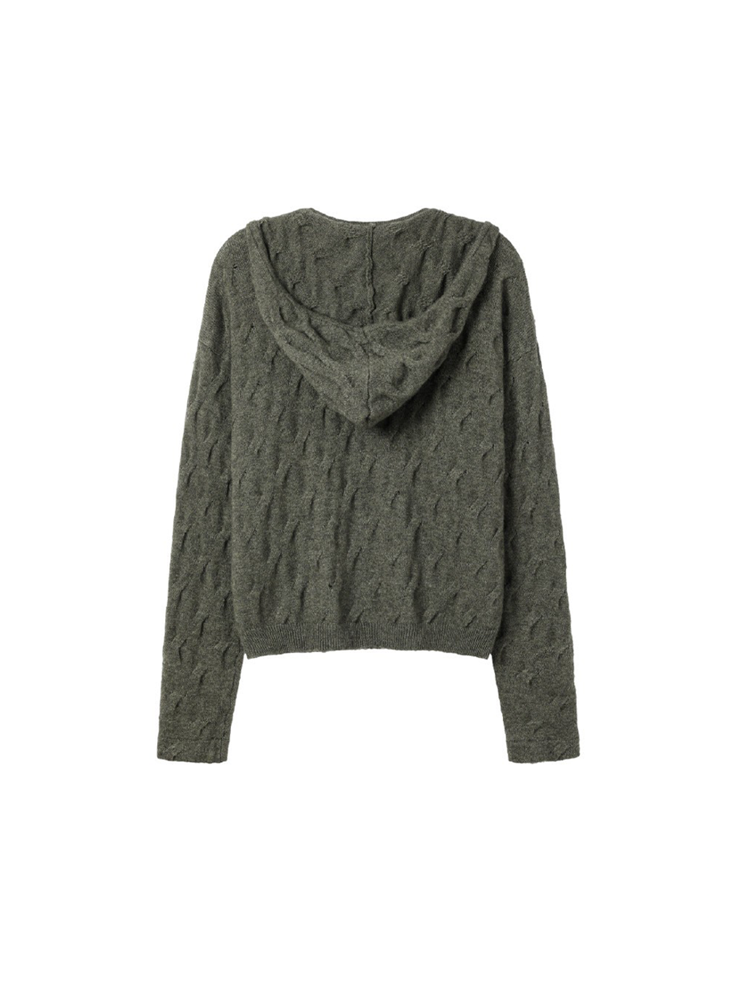 ALVNG AR ANTS Cable-Knit Tie-Neck Hooded Sweater, premium urban and streetwear designers apparel on PROJECTISR.com, ALVNG AR ANTS