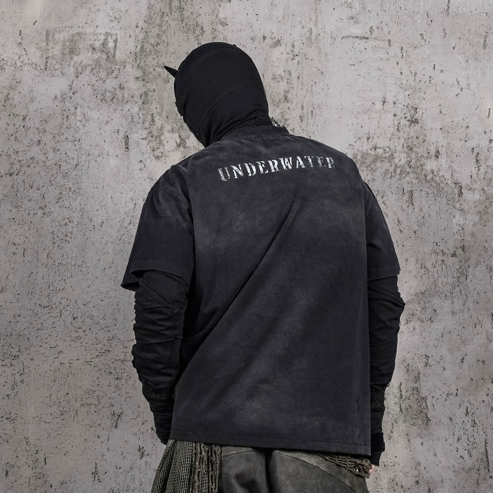 UNDERWATER Faded Curse Pocket T-Shirt, premium urban and streetwear designers apparel on PROJECTISR.com, UNDERWATER
