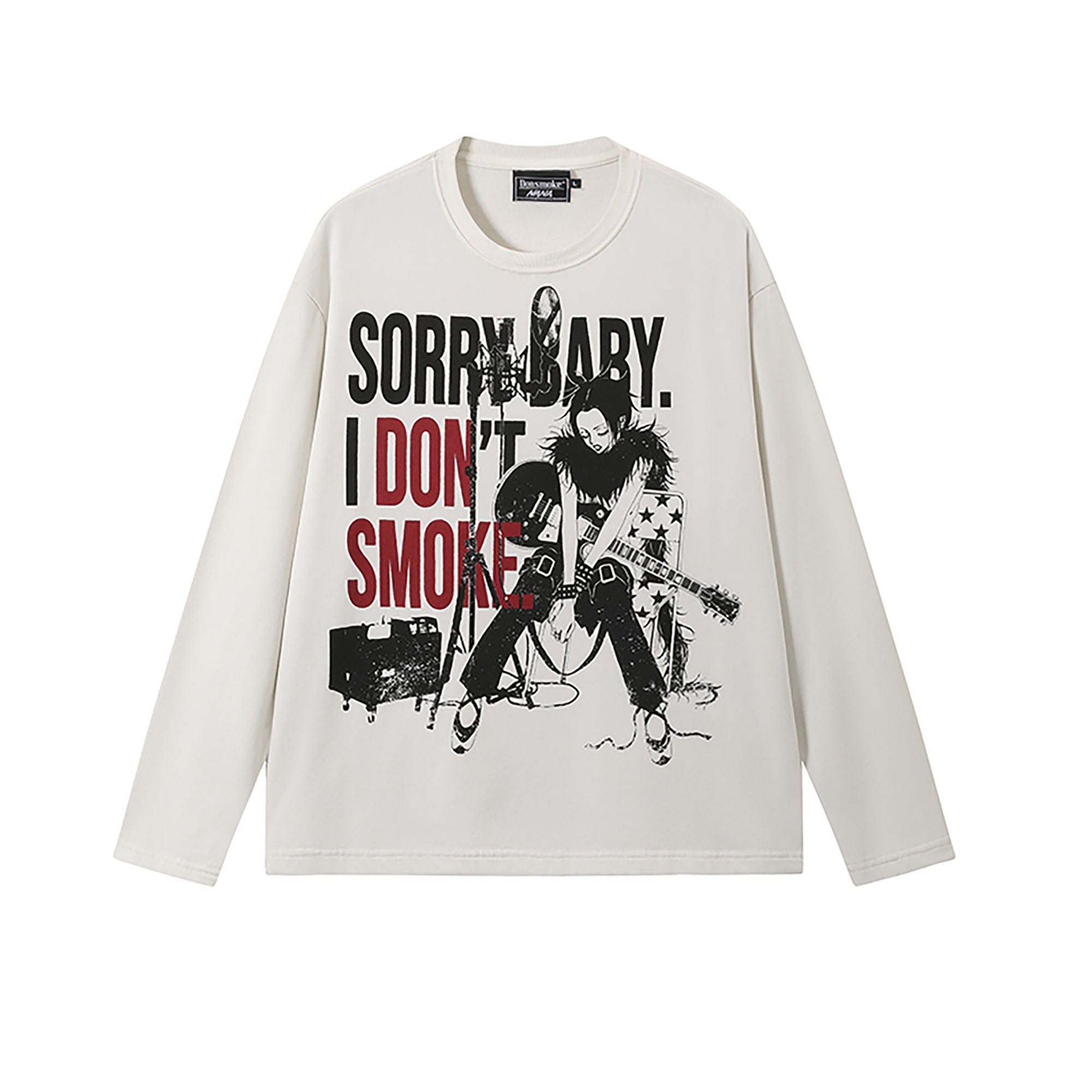 DONSMOKE×NANA Punk Band Graphic Long-Sleeve Tee, premium urban and streetwear designers apparel on PROJECTISR.com, DONSMOKE