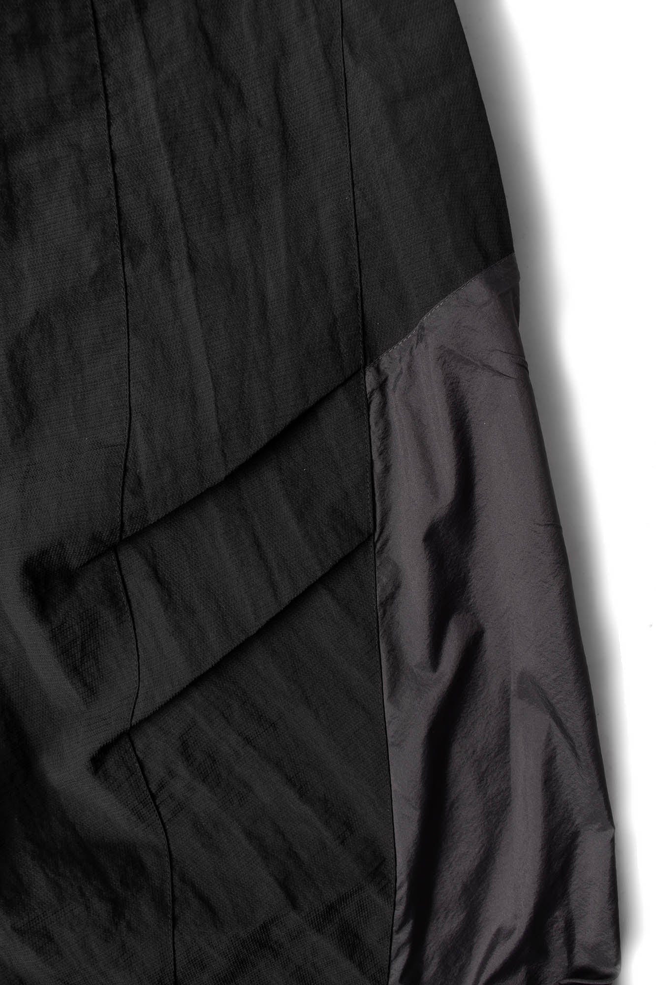 RELABEL Deconstructed Paneled Drawstring Parachute Pants, premium urban and streetwear designers apparel on PROJECTISR.com, RELABEL