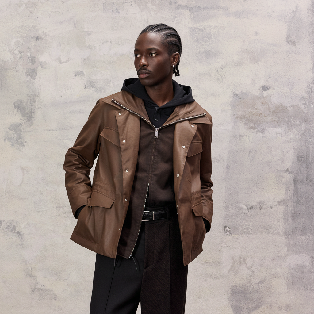 ALVNG AR ANTS Faux Layered Waist-Cinched Jacket