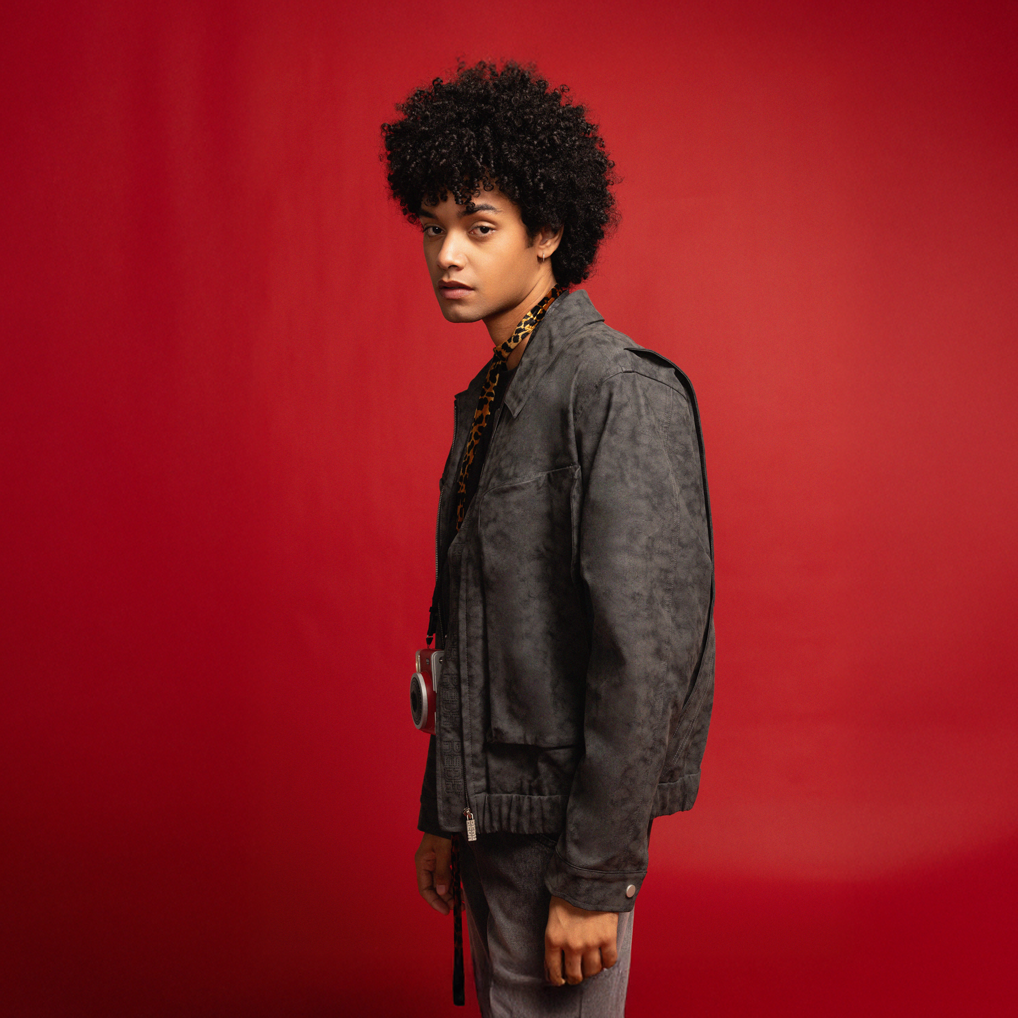 REDH Washed Faux Leather Cropped Blouson