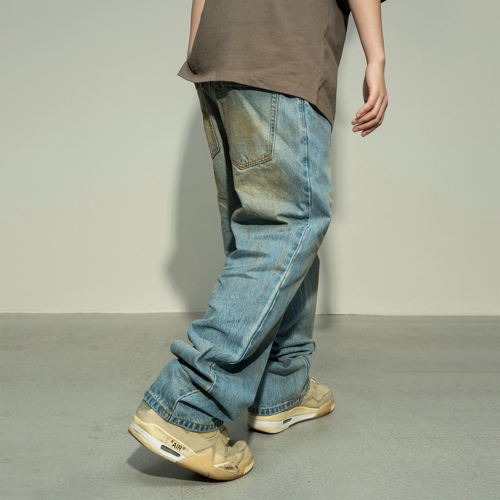 MAKEMORE Modern Vintage Washed Jeans, premium urban and streetwear designers apparel on PROJECTISR.com, MAKEMORE