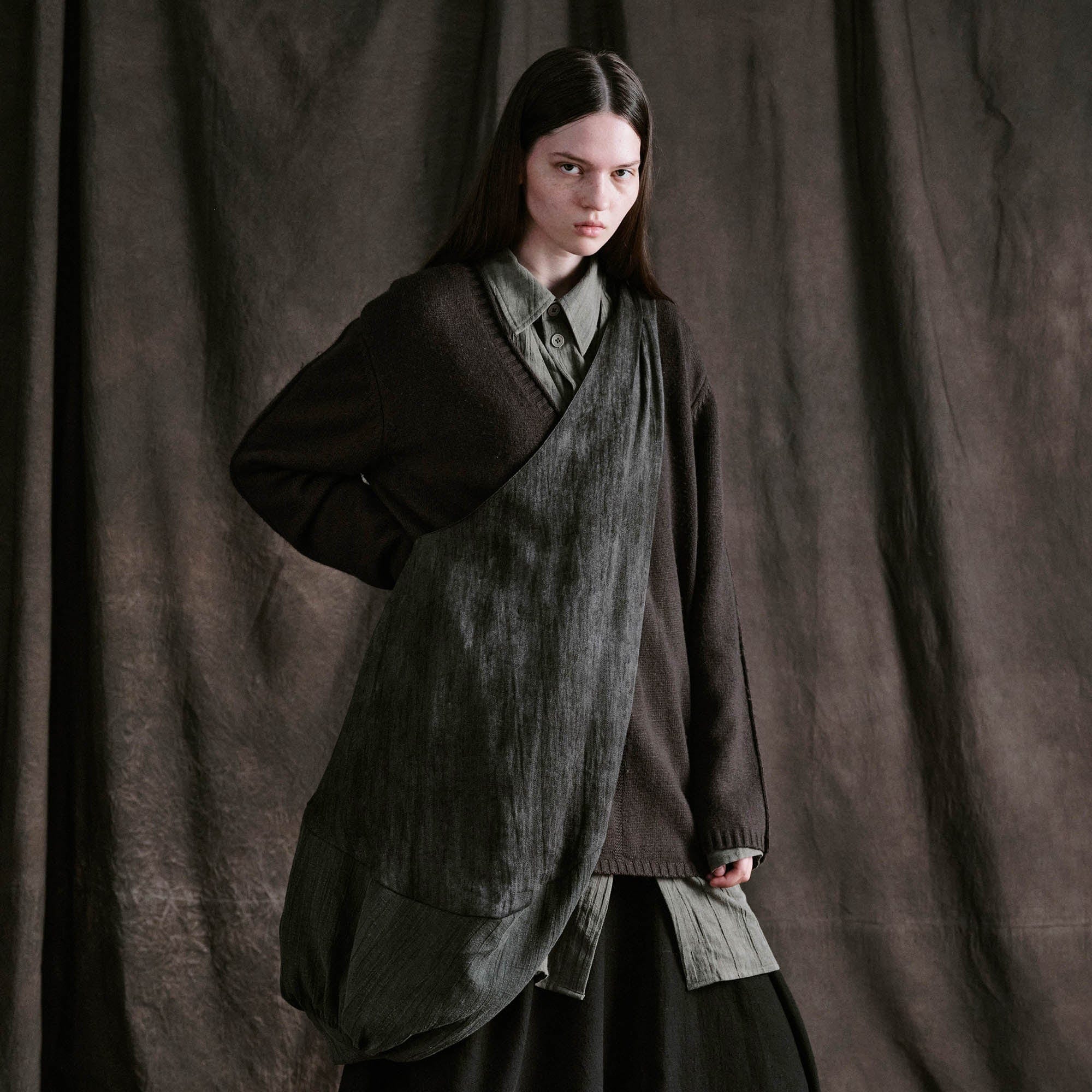 ILNya Nieternite Nifutur Draped Crescent Oversized Tote, premium urban and streetwear designers apparel on PROJECTISR.com, ILNya Nieternite Nifutur