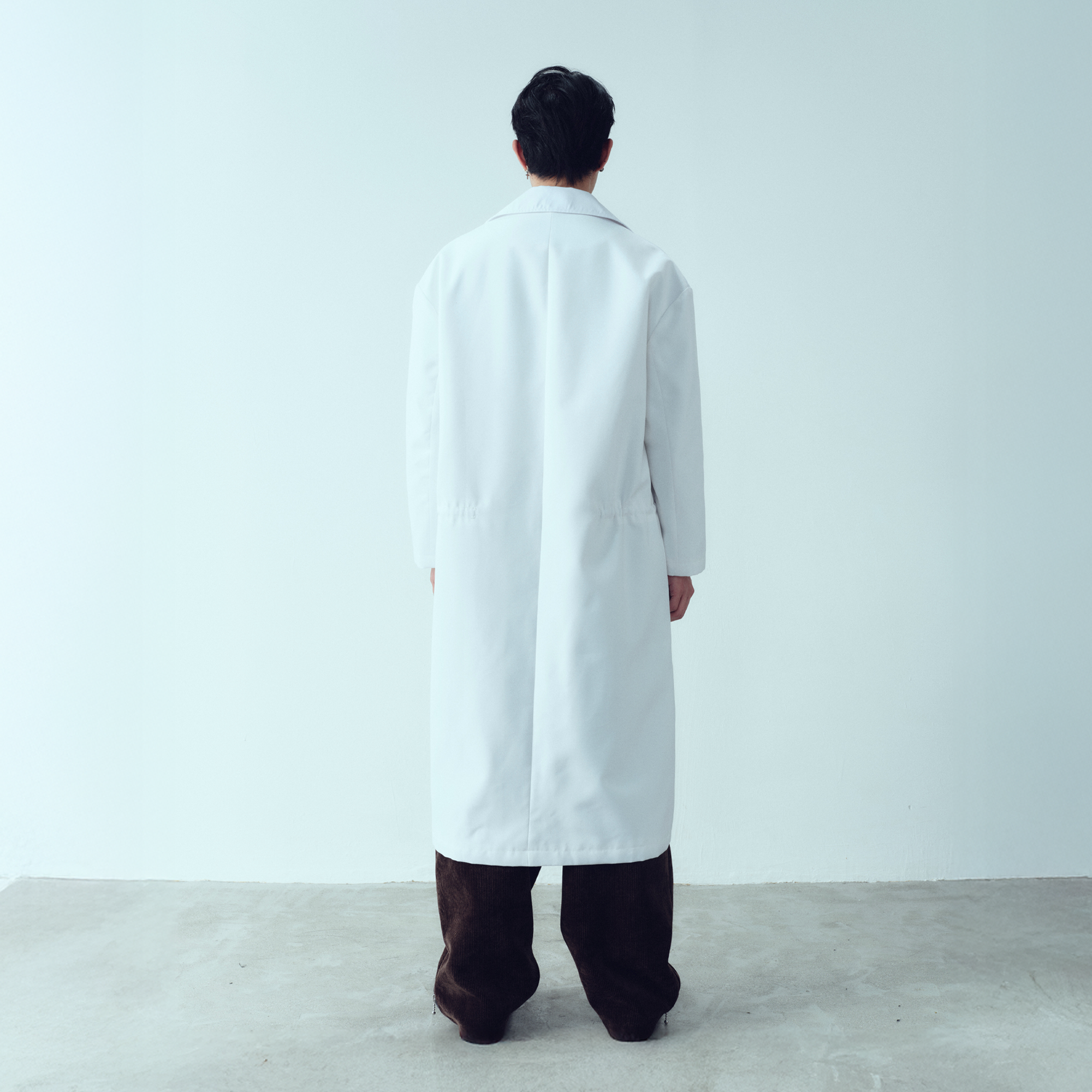 KADAKADA Bear-Tag Waist-Drawstring Trench