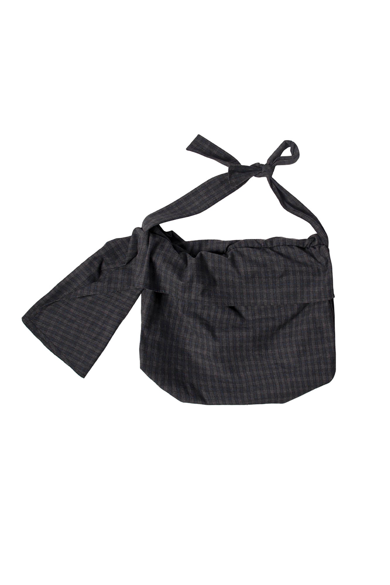 RELABEL Plaid Wool-Blended Knot Handle Hobo Bag, premium urban and streetwear designers apparel on PROJECTISR.com, RELABEL