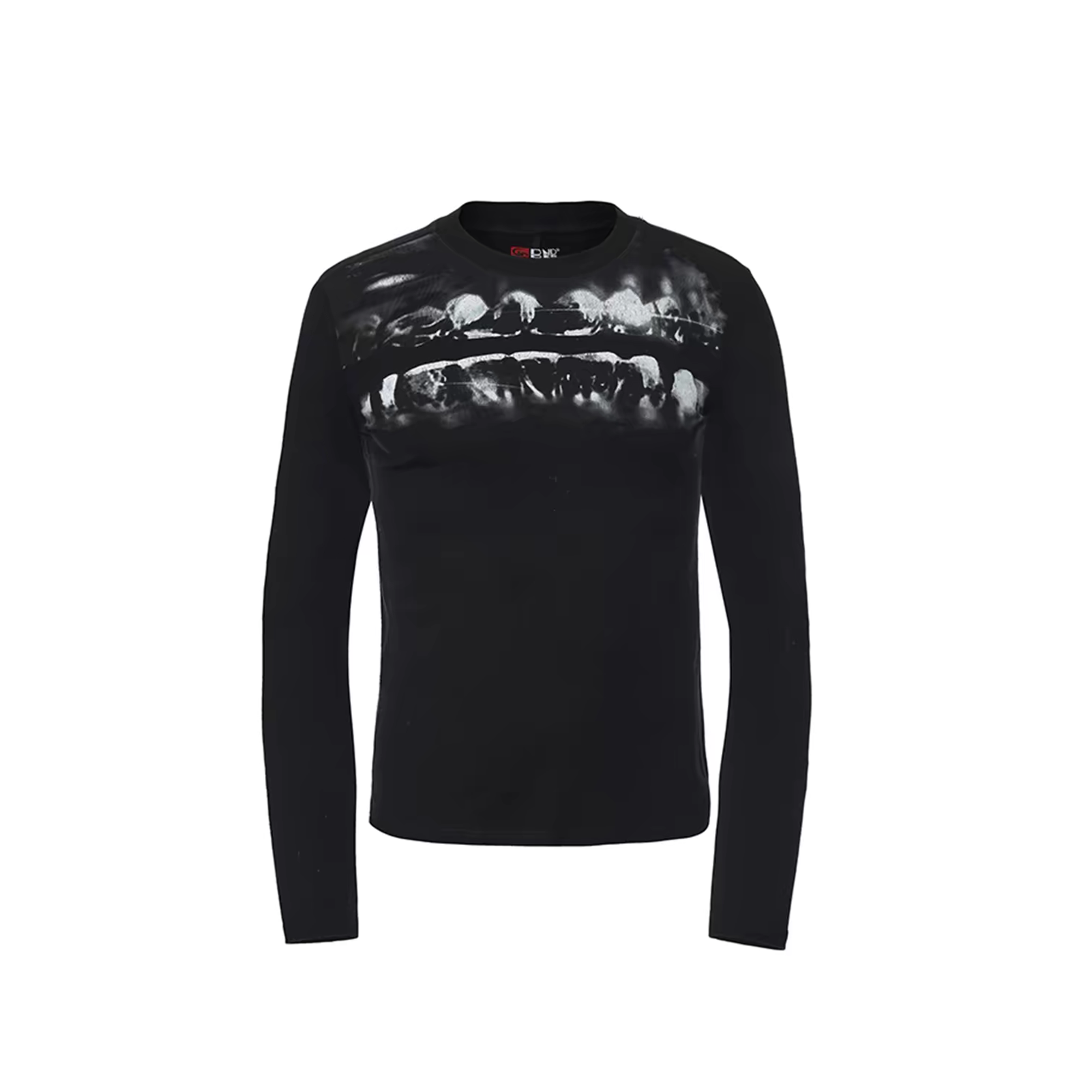 DND4DES Graphic Slim Wool-Blend Long-Sleeve Tee