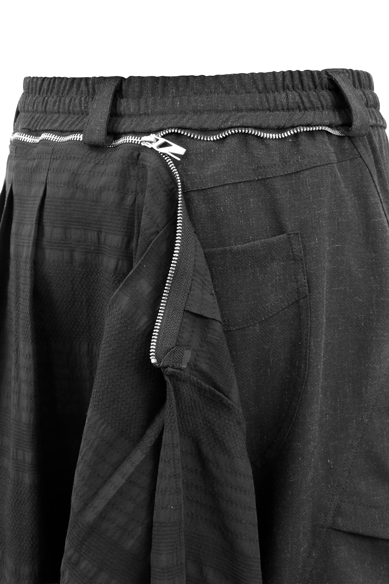 RELABEL Detachable Drape Linen-Blend Cargo Dark Gray, premium urban and streetwear designers apparel on PROJECTISR.com, RELABEL