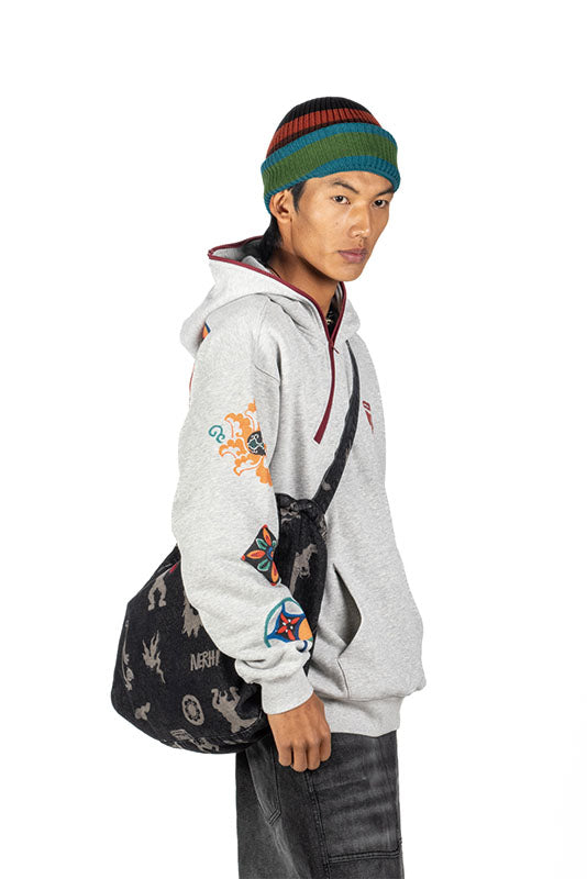 NERHI Tribal Totem Full-Print Shoulder Bag