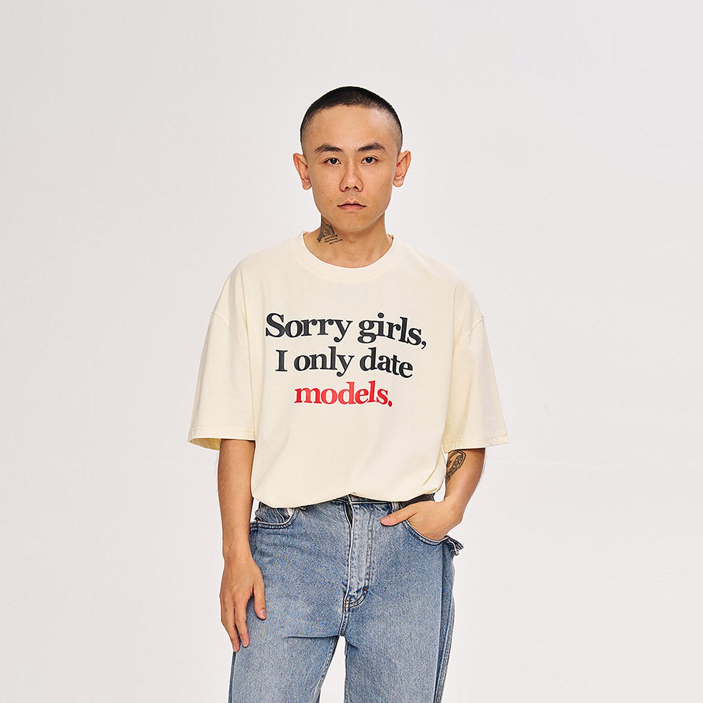 WCC Sorry Girls I Only Date Models Slogan T-Shirt, premium urban and streetwear designers apparel on PROJECTISR.com, WCC