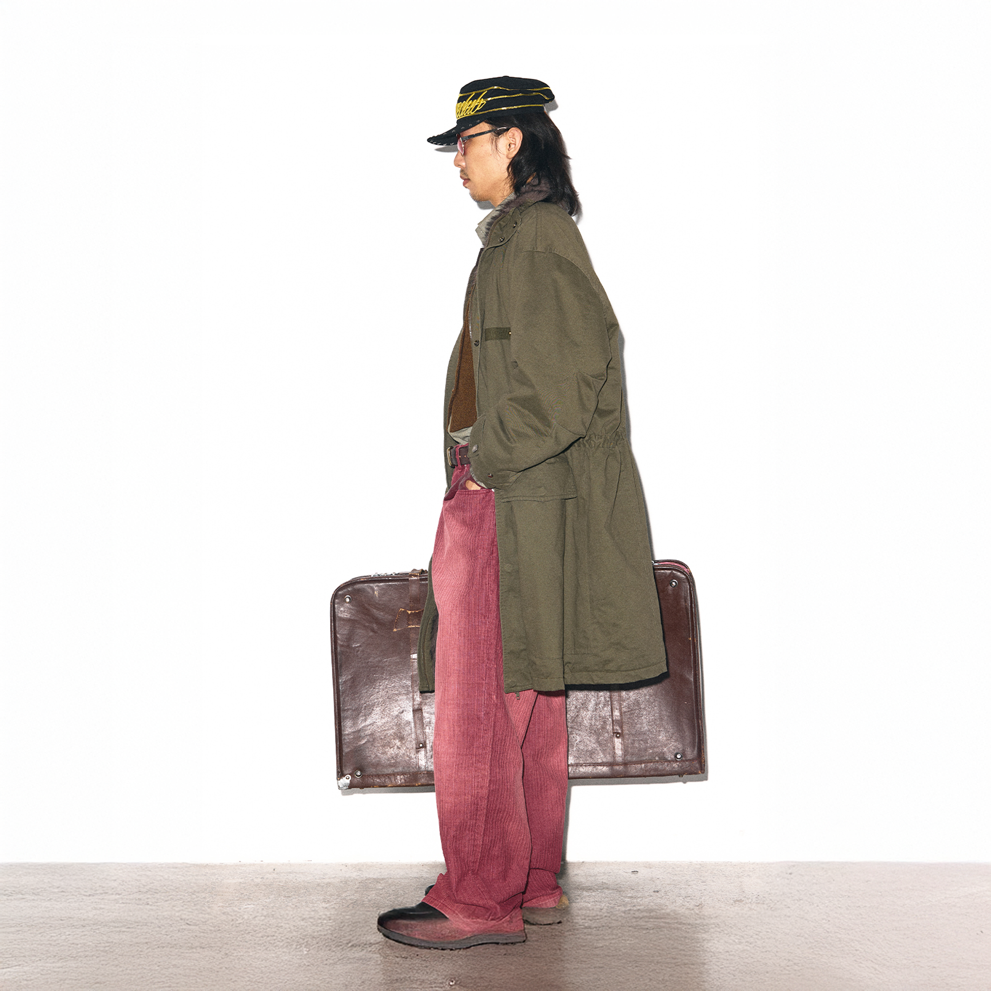 TRECLUB Retro Faux Fur Lining Oversized Parka