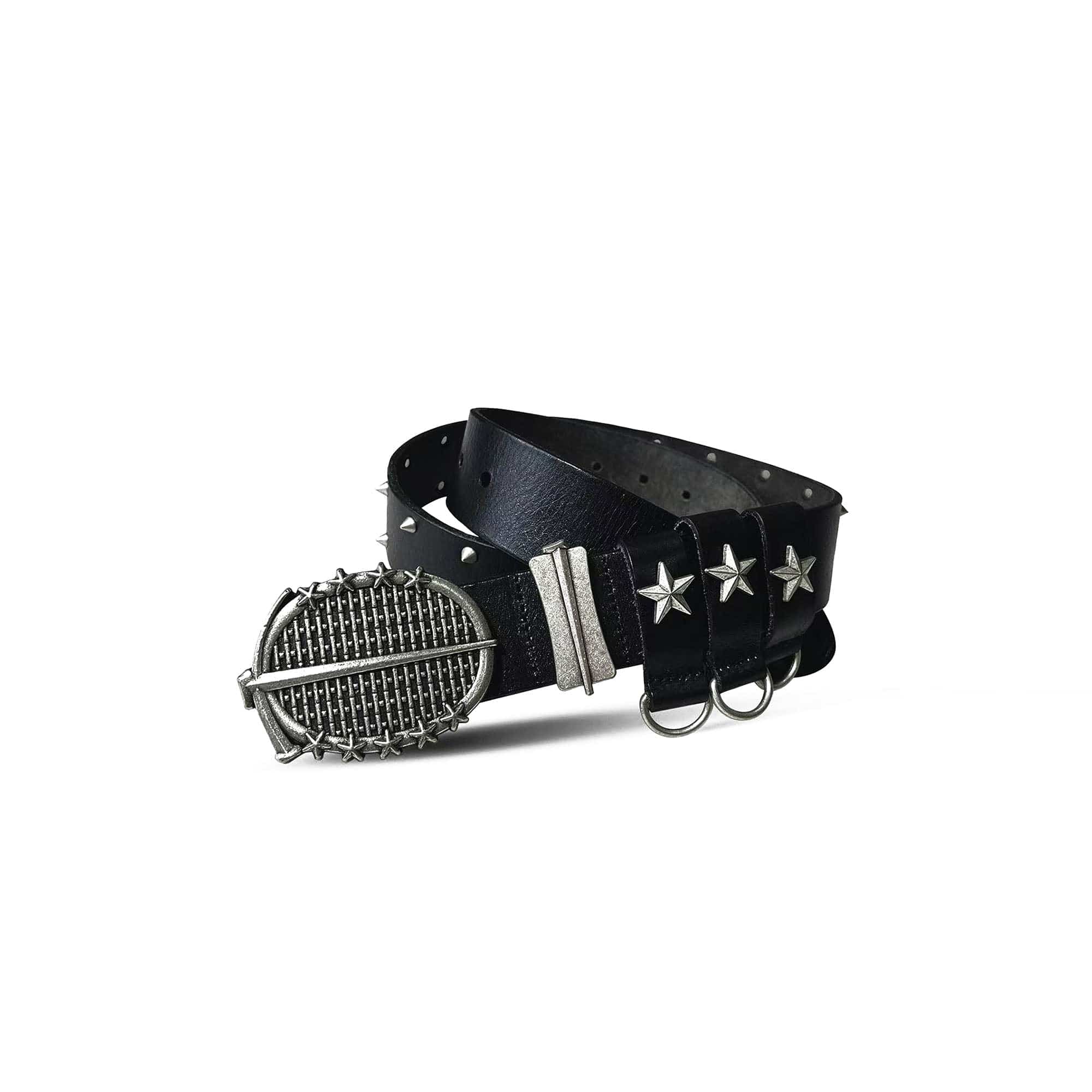 TECNINEGROUP Star Rivet Aged Leather Belt