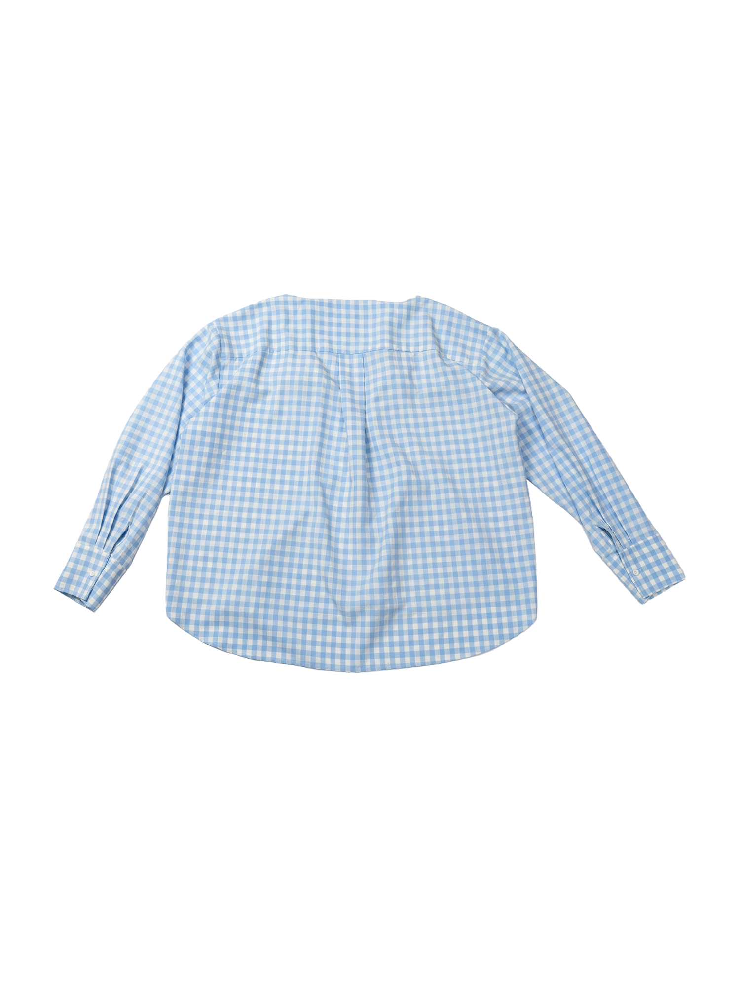 KADAKADA Gingham V-Neck Tie-Strap Oversized Shirt, premium urban and streetwear designers apparel on PROJECTISR.com, KADAKADA