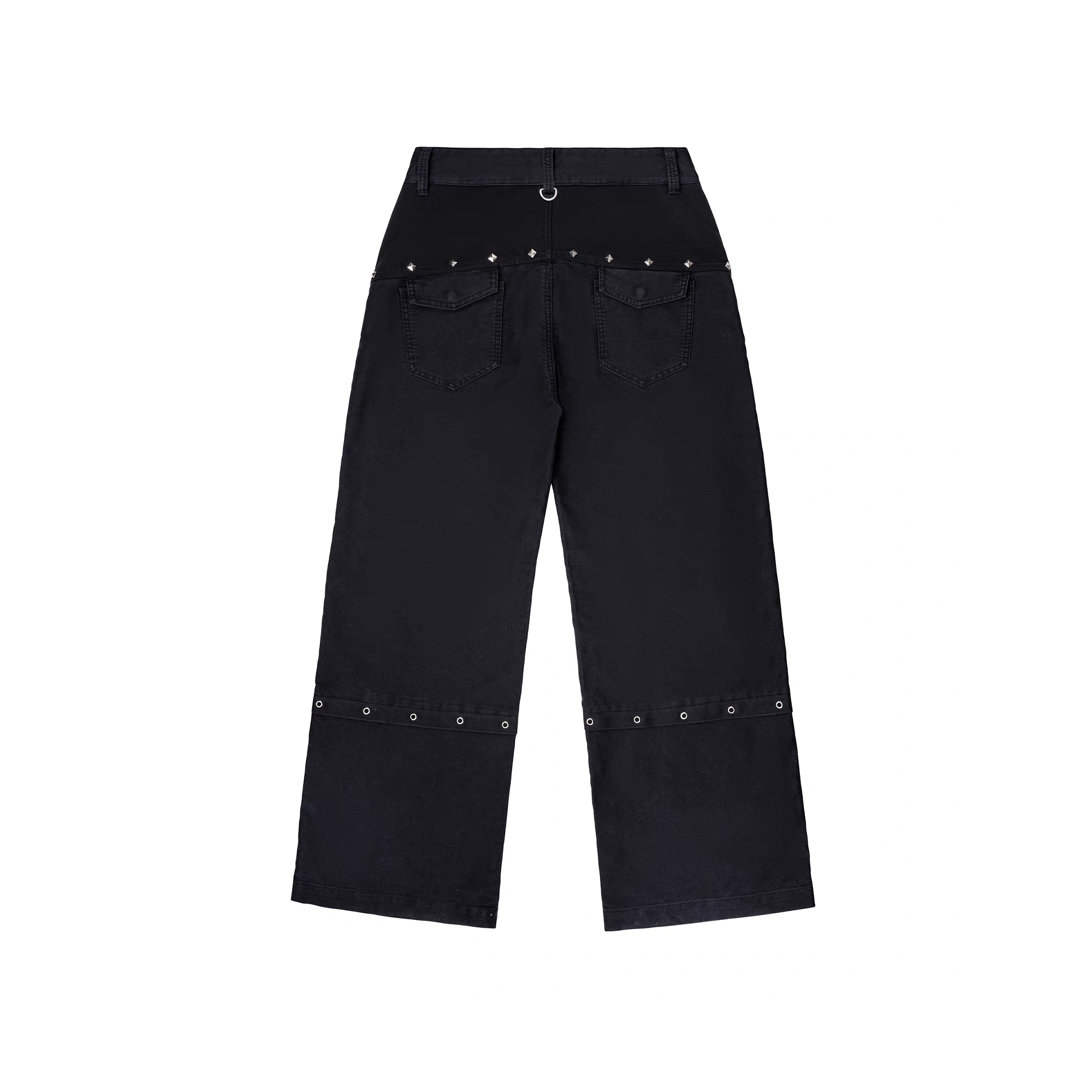 ESAIAS Studded Pleated Moleskin Trousers