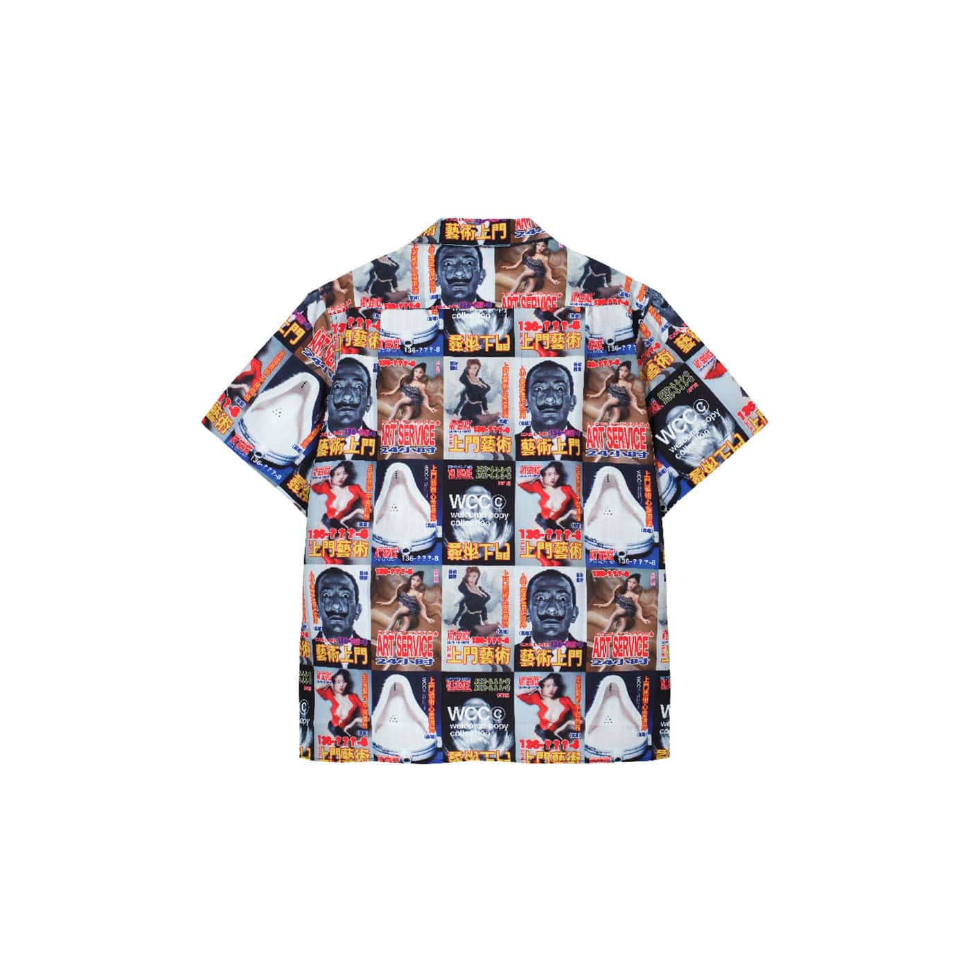 WCC Door-to-Door Art Service Full Print Cuban Half Shirt, premium urban and streetwear designers apparel on PROJECTISR.com, WCC