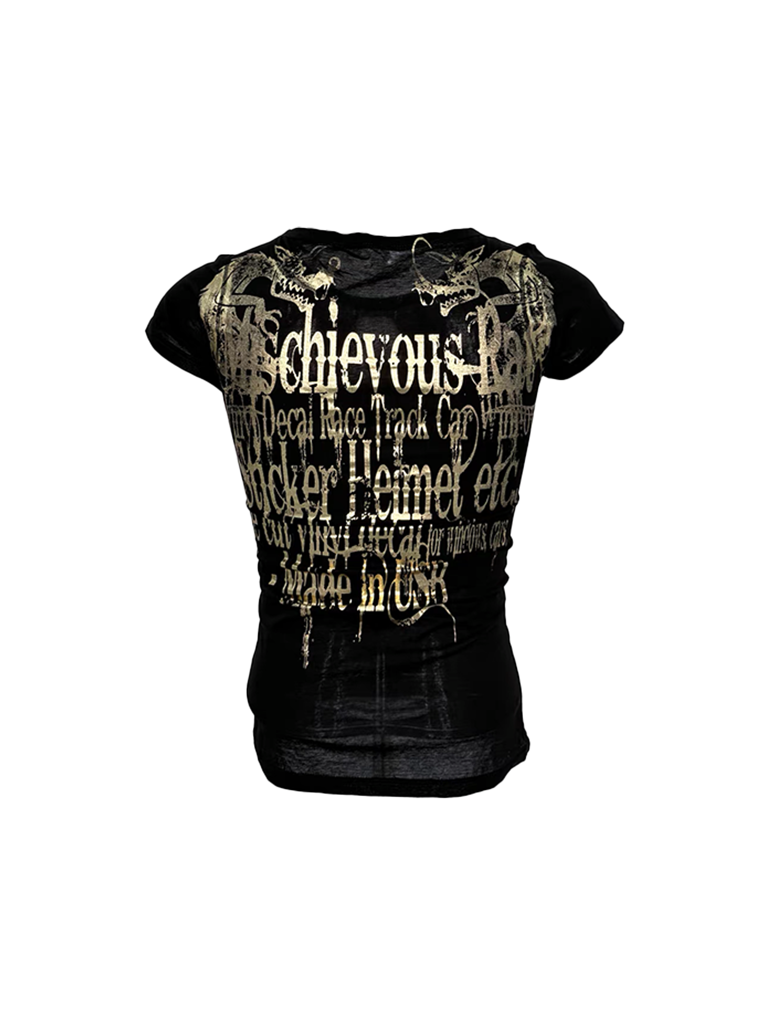 PCCVISION Foil Text Graphic Slim T-Shirt, premium urban and streetwear designers apparel on PROJECTISR.com, PCCVISION