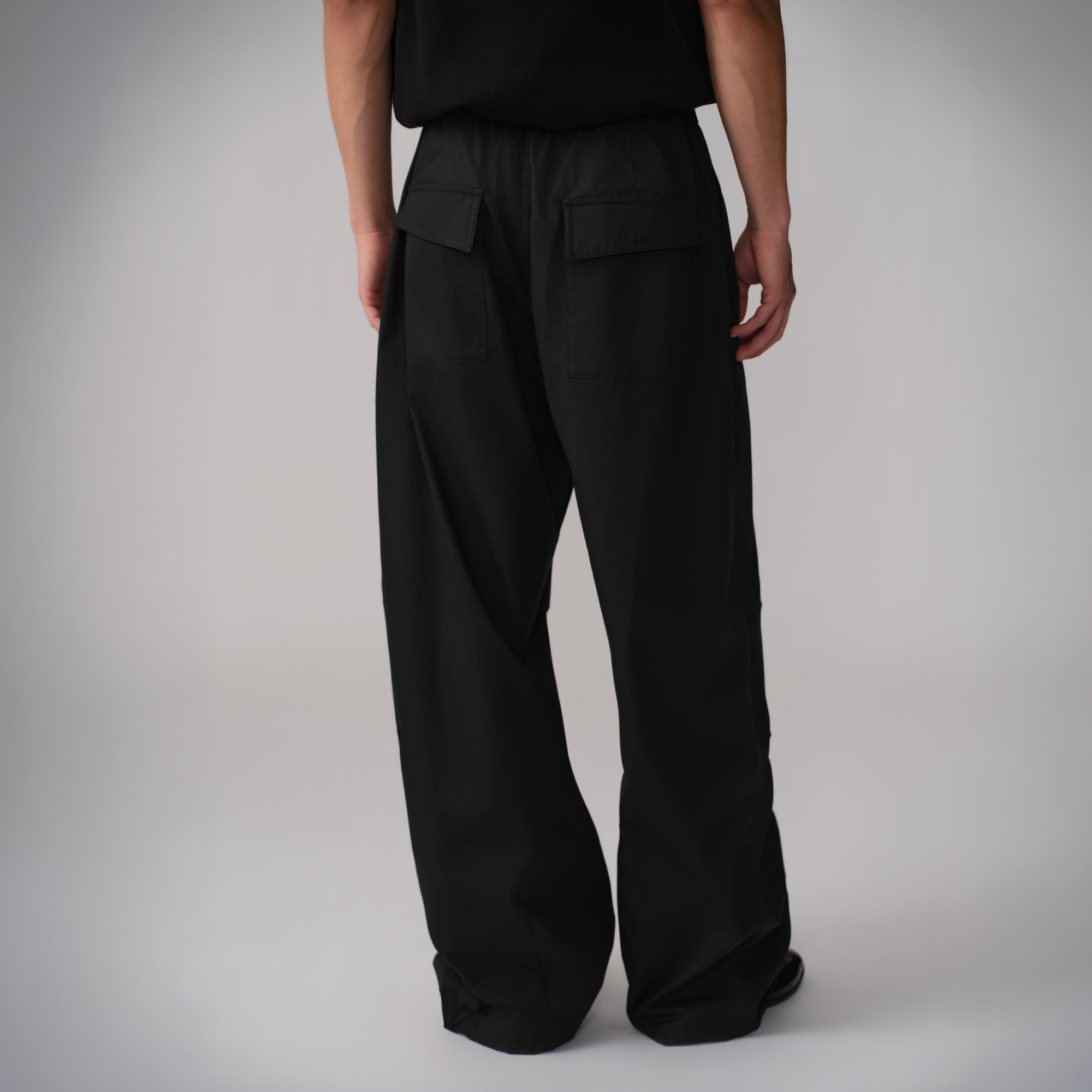 OPICLOTH Pleated Drawstring Parachute Pants, premium urban and streetwear designers apparel on PROJECTISR.com, OPICLOTH