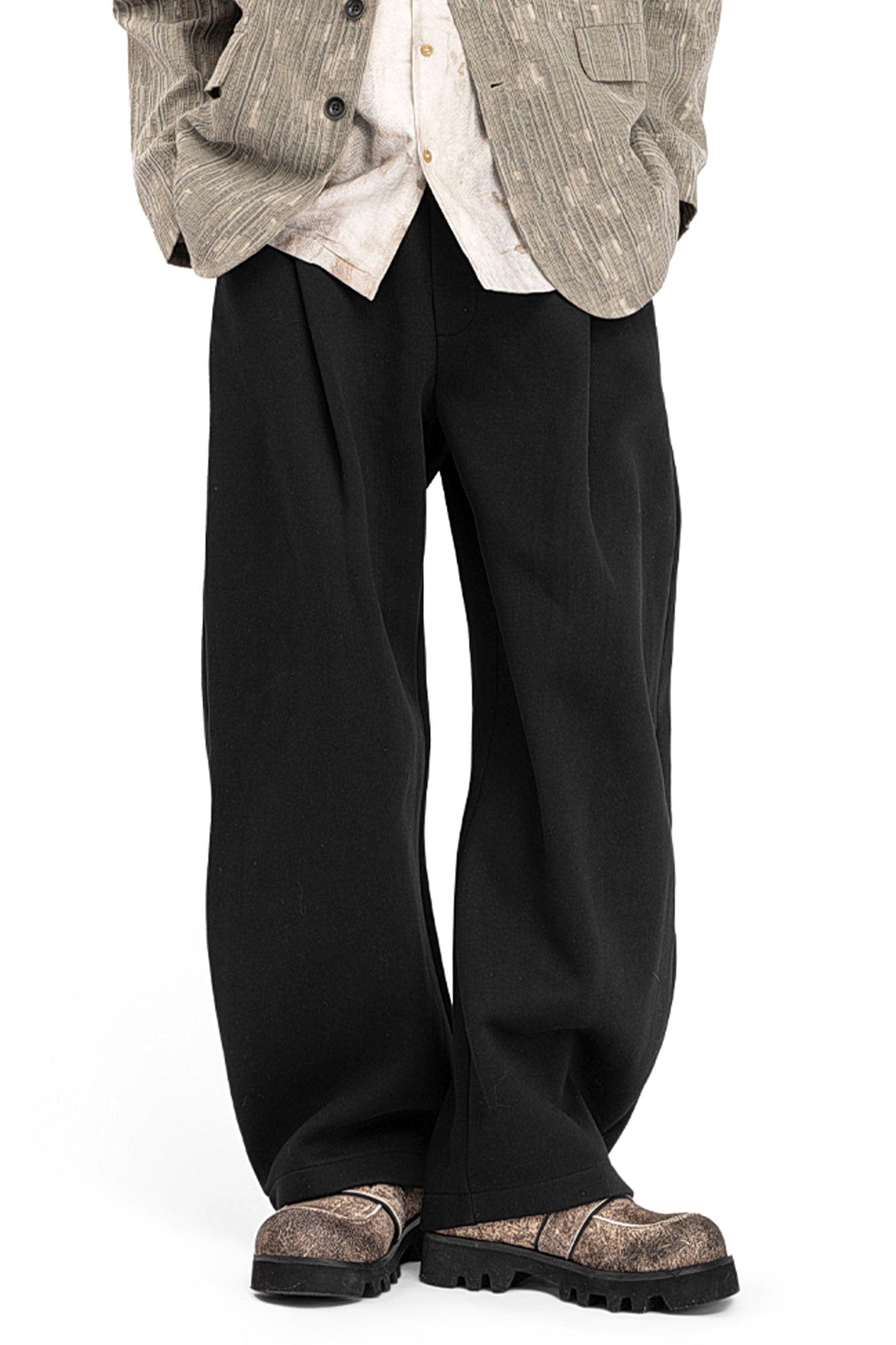 REWRITE Distressed Cowhide Chunky Sole Loafers, premium urban and streetwear designers apparel on PROJECTISR.com, REWRITE