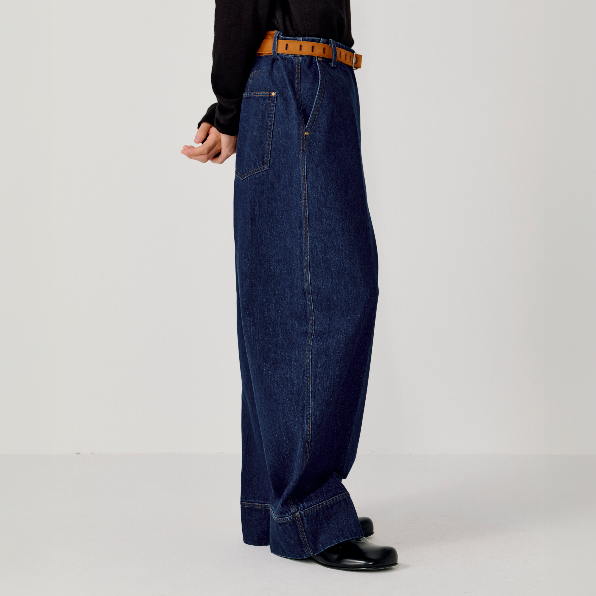 OPICLOTH Washed Straight-Leg Denim Trousers, premium urban and streetwear designers apparel on PROJECTISR.com, OPICLOTH