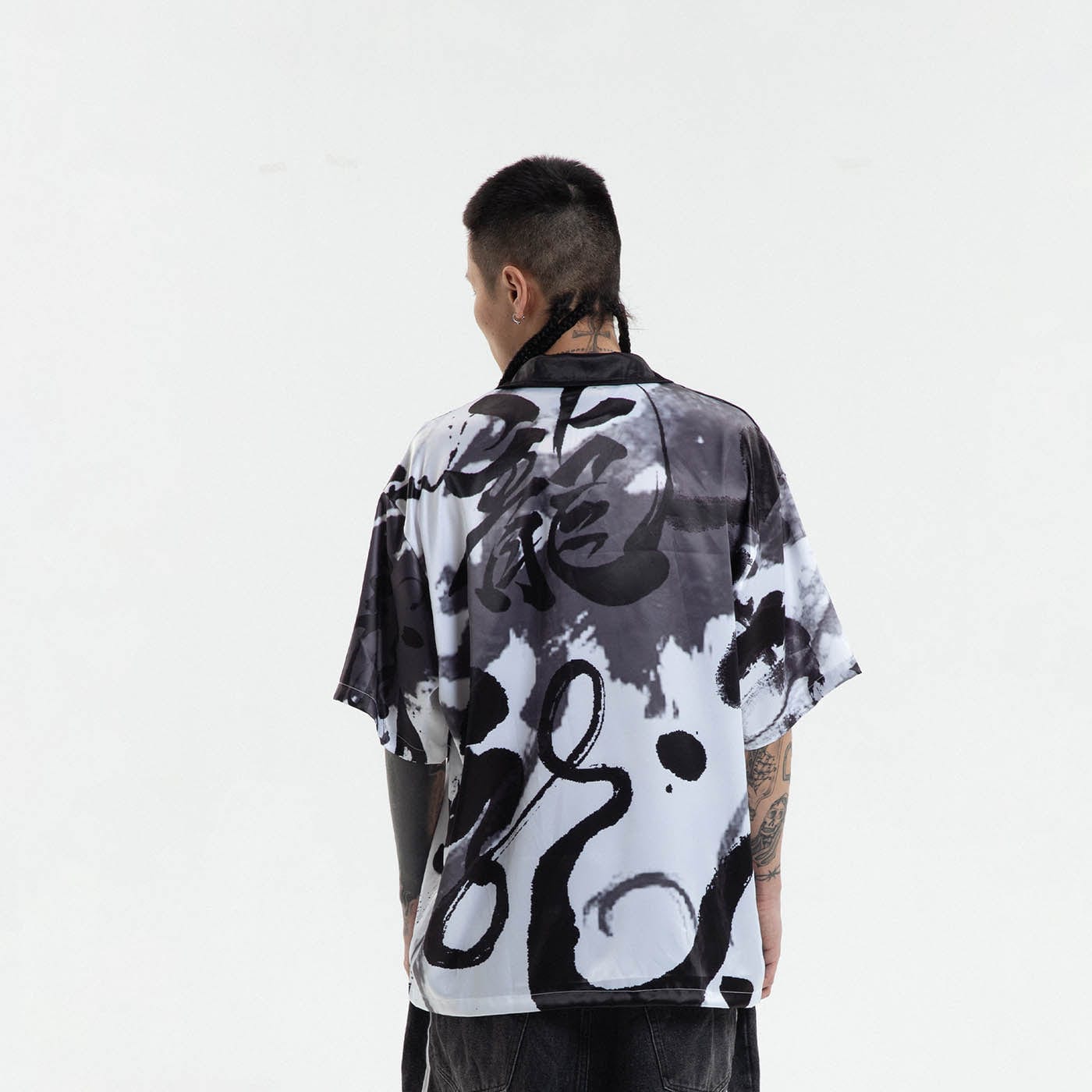 RTVG Dragon Calligraphy Cuban Half Shirt, premium urban and streetwear designers apparel on PROJECTISR.com, RTVG