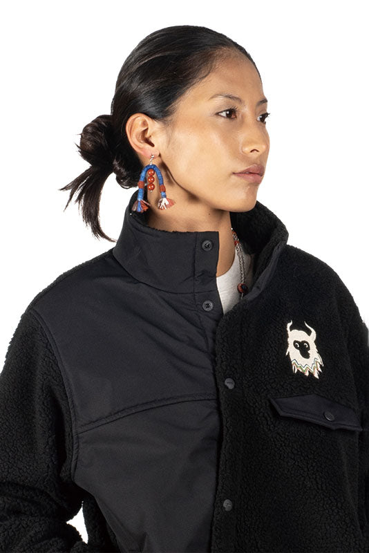 NERHI Tribal Wool Beaded Drop Earrings