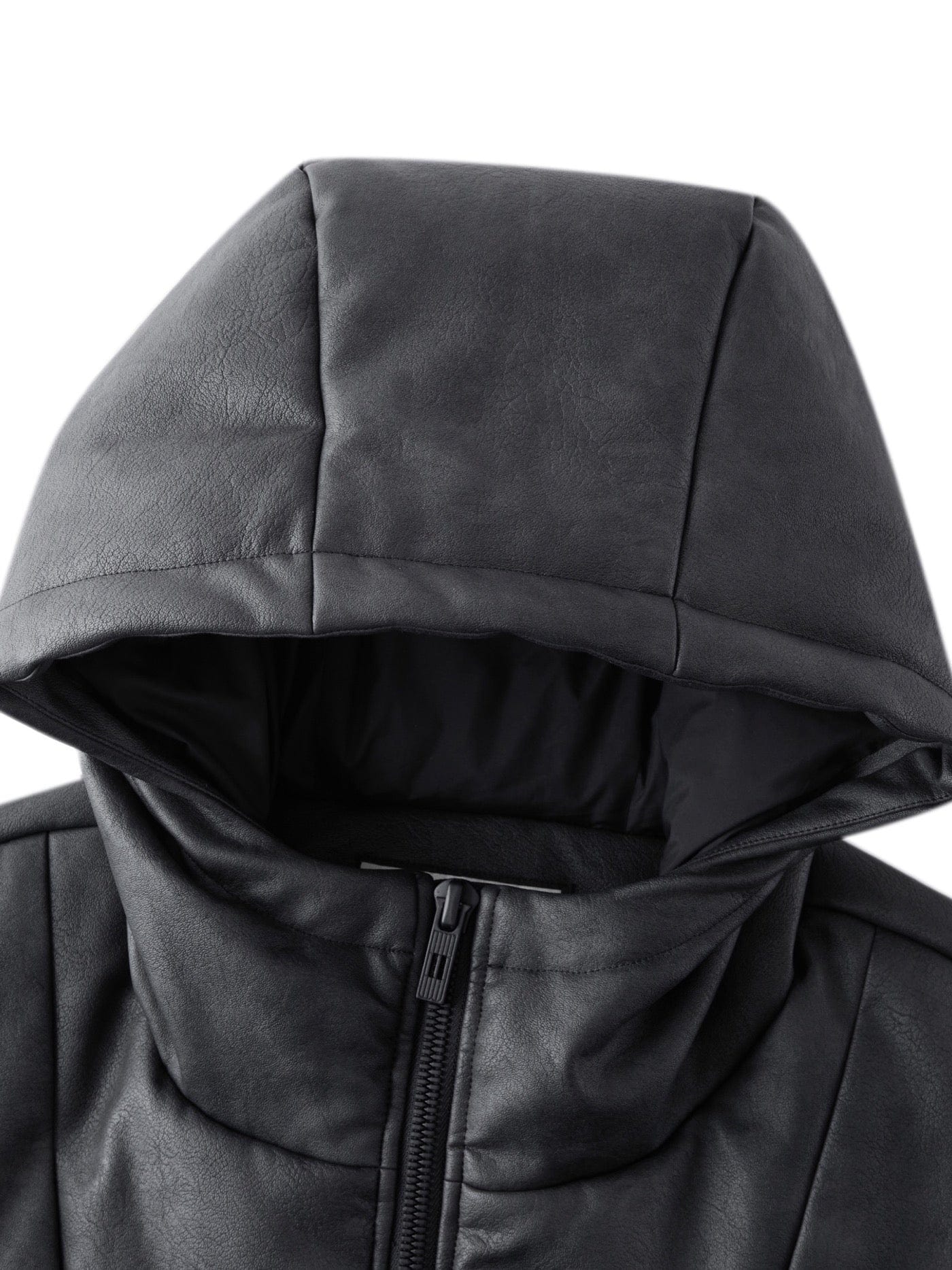 BONELESS Spliced Faux Leather Cotton Padded Jacket, premium urban and streetwear designers apparel on PROJECTISR.com, BONELESS