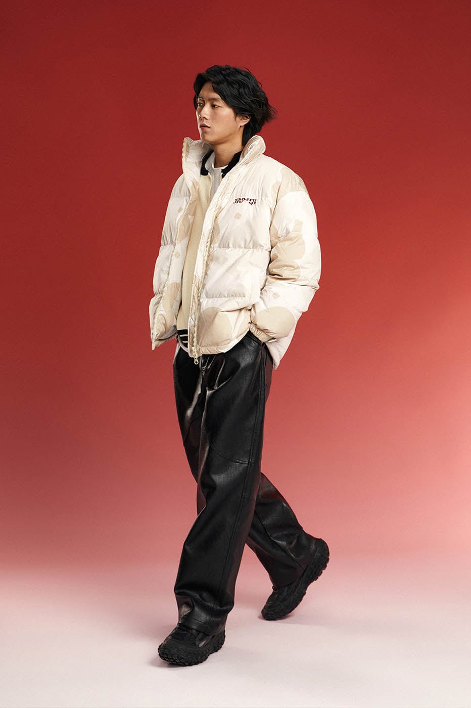 1997 POSTOFFICE Spliced Faux Leather Pants, premium urban and streetwear designers apparel on PROJECTISR.com, 1997 POSTOFFICE