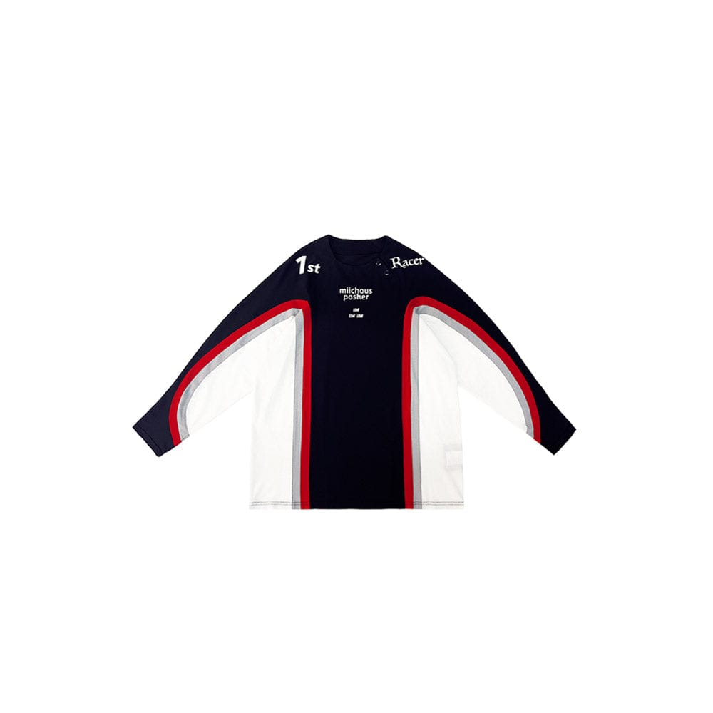 MIICHOUS Arc Panelled UV Protection Button-Neck Long-Sleeve Tee, premium urban and streetwear designers apparel on PROJECTISR.com, Miichous