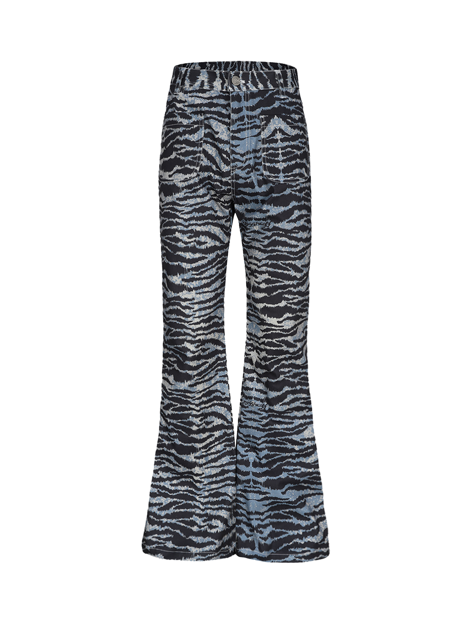 CYCYCY Punk Tiger-Stripe Detachable Pleated Flared Pants