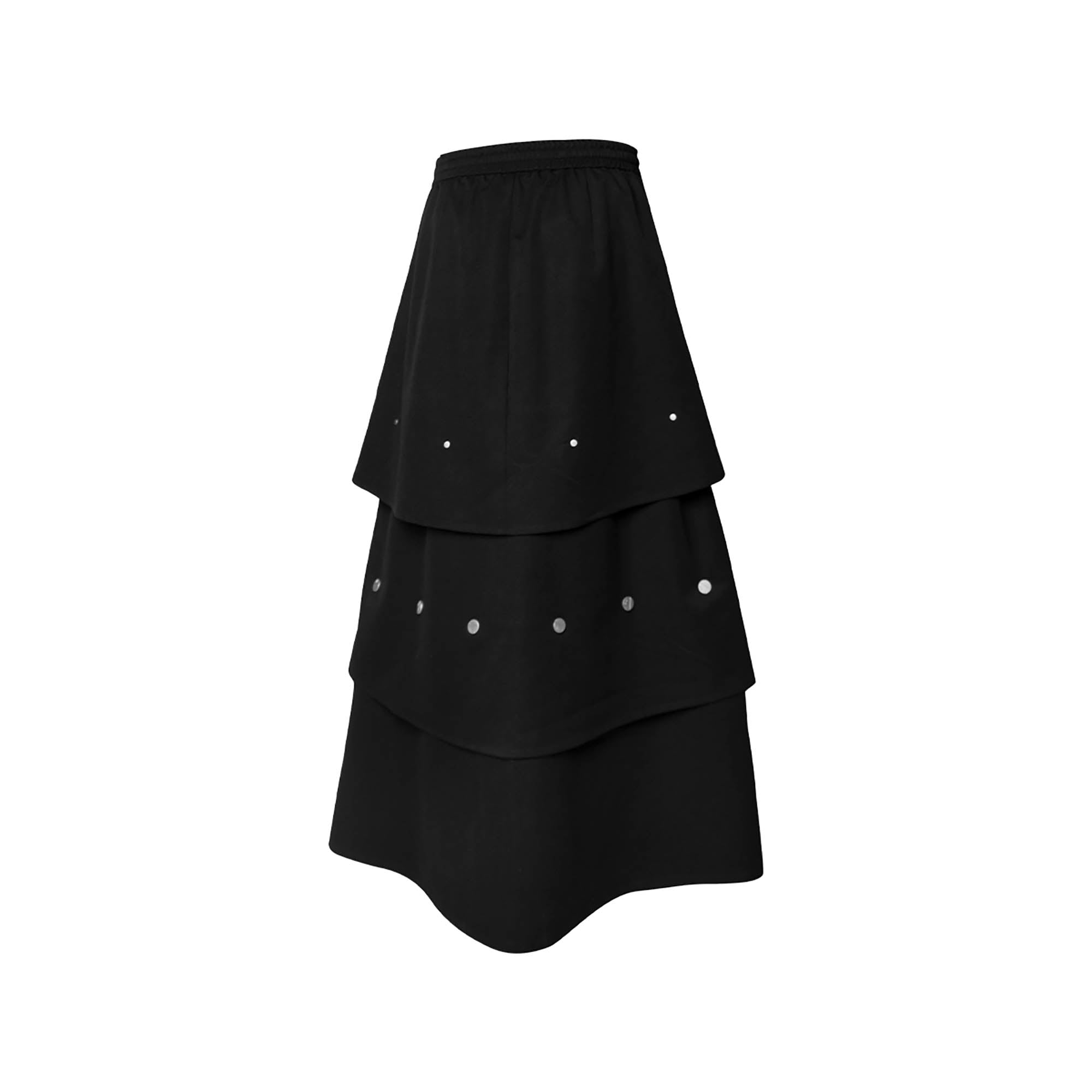 RELABEL Layered Detachable Snap-Fastener Long Skirt, premium urban and streetwear designers apparel on PROJECTISR.com, RELABEL