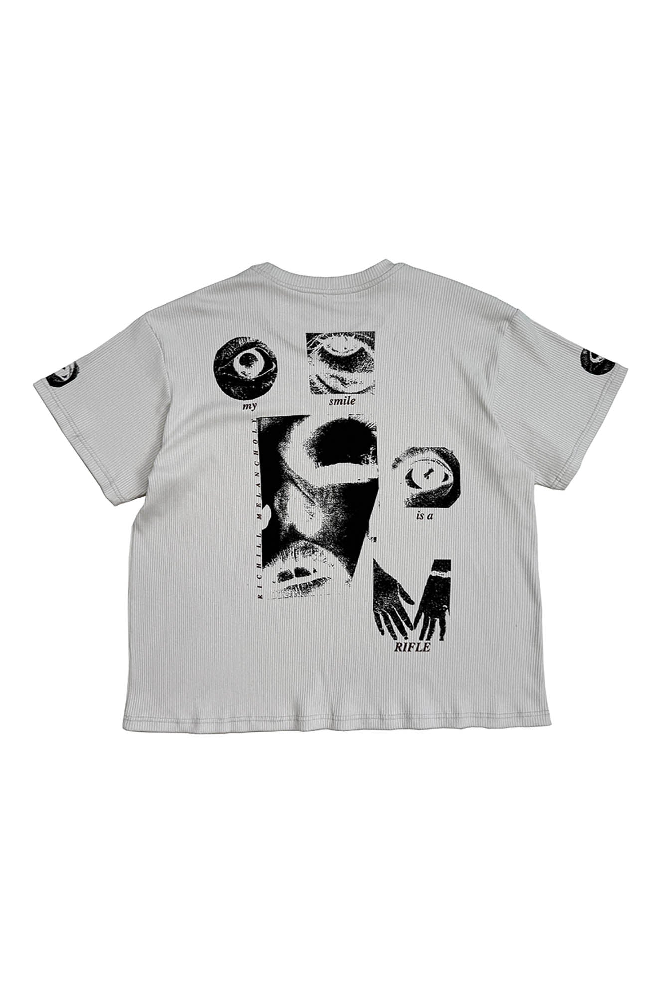 RICHILL My Smile ls A Rifle Ribbed T-Shirt, premium urban and streetwear designers apparel on PROJECTISR.com, RICHILL