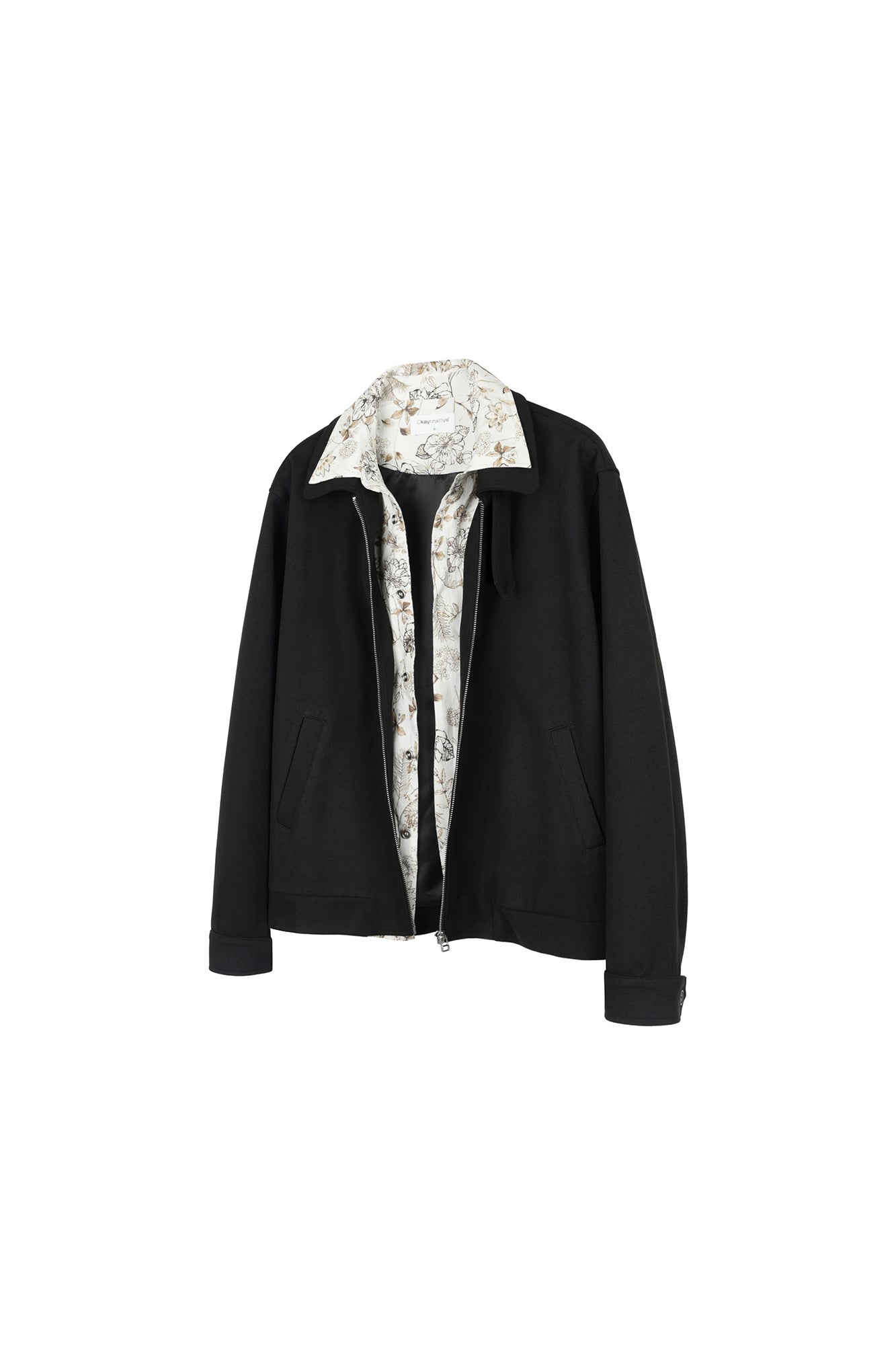 OKAYTHXBYE Double-Layer Floral Zip Jacket, premium urban and streetwear designers apparel on PROJECTISR.com, OKAYTHXBYE