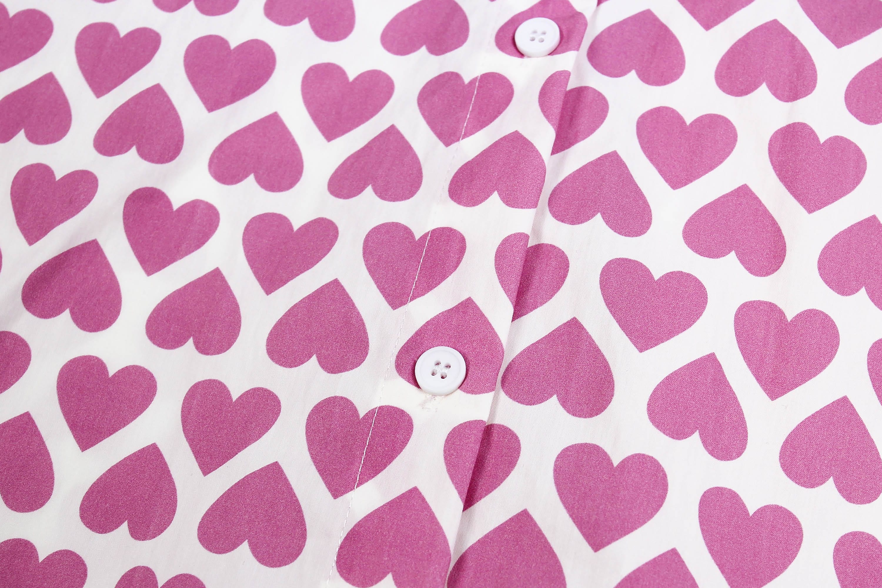 CLP Pink Heart Full-Print Shirt, premium urban and streetwear designers apparel on PROJECTISR.com, CLP