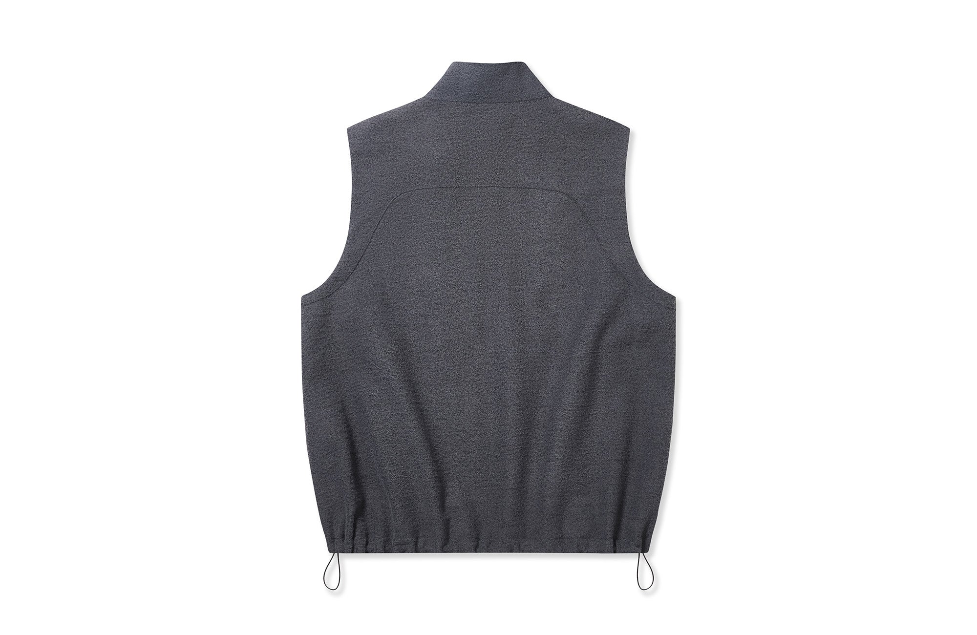 7440 37 1 Asym Placket Drawstring Hem Padded Vest, premium urban and streetwear designers apparel on PROJECTISR.com, 7440 37 1