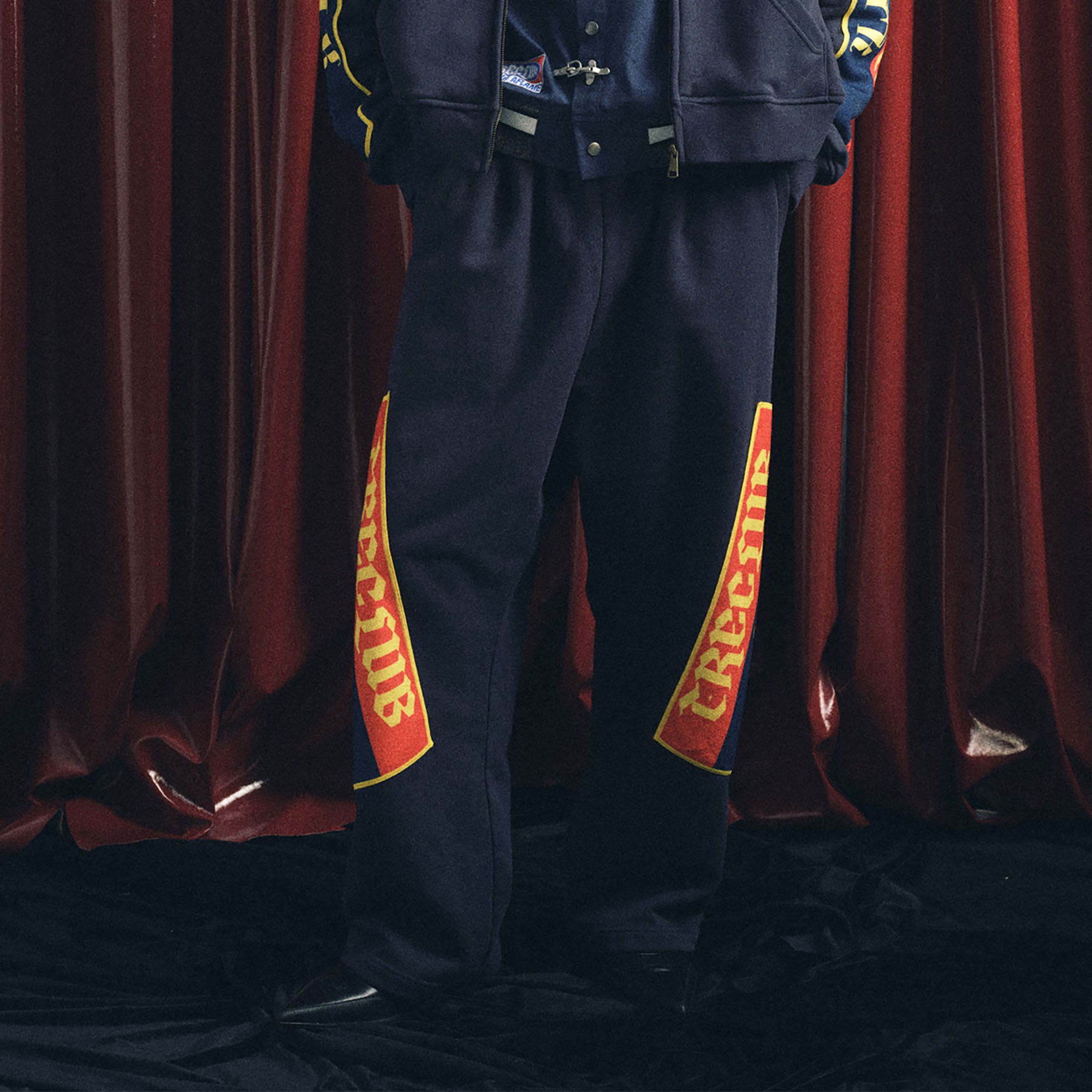 TRECLUB Graphic Patch Oversized Sweatpants