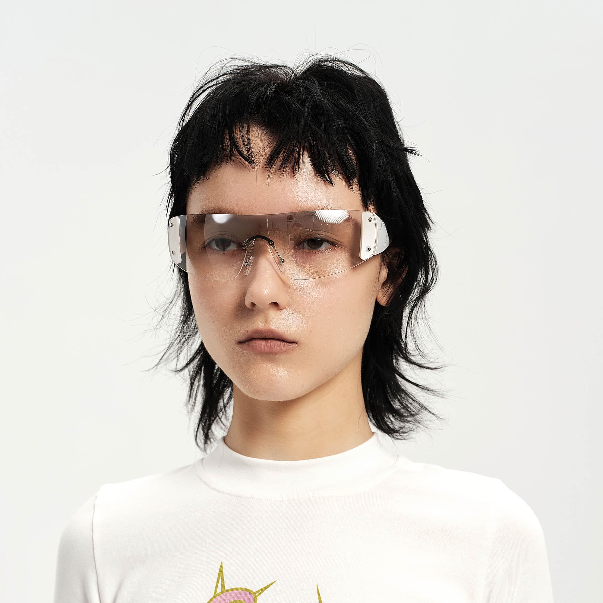 DAMAGE ASIA OPTICALS Frameless One-Piece Sunglasses, premium urban and streetwear designers apparel on PROJECTISR.com, DAMAGE ASIA