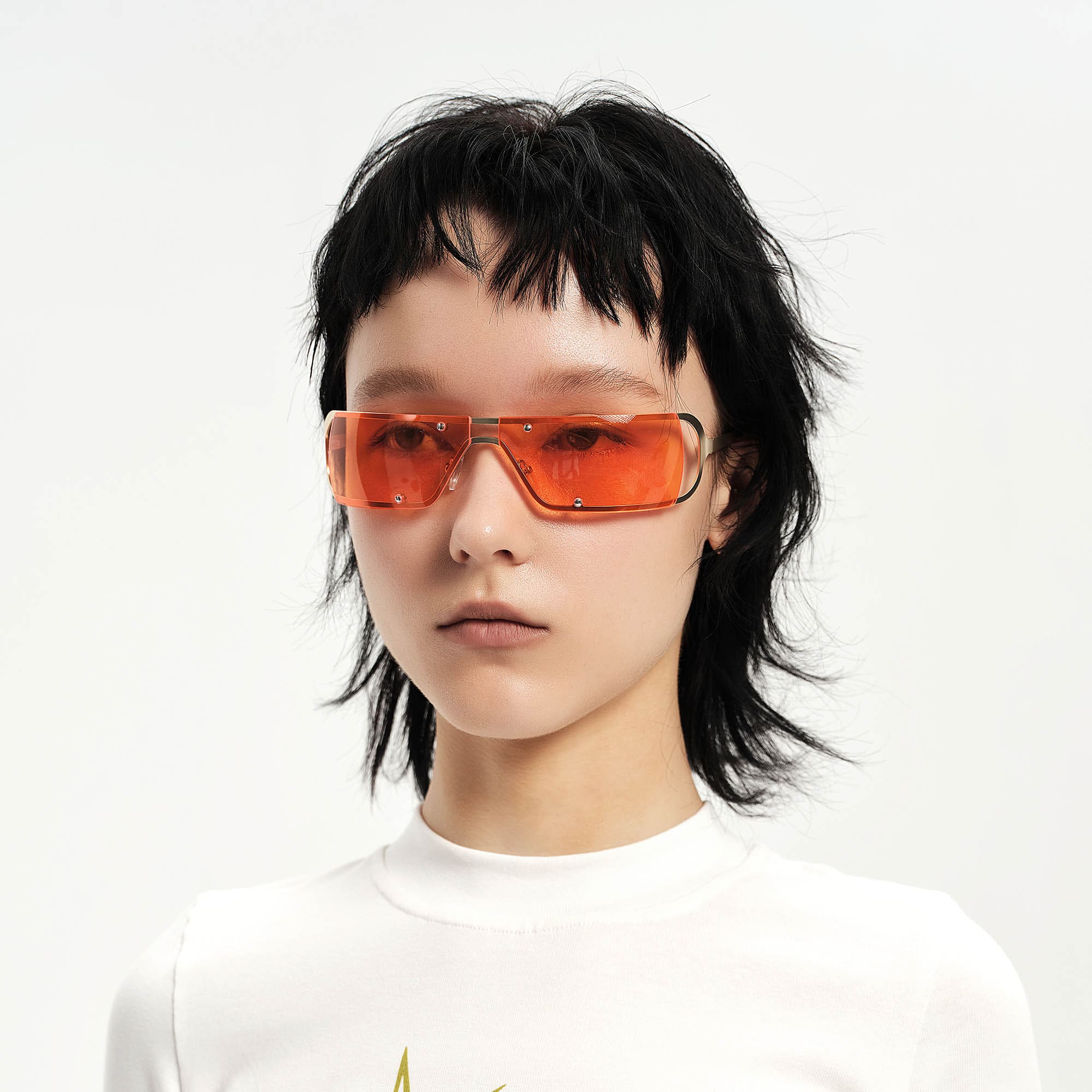 DAMAGE ASIA OPTICALS Modern Rivet Square Frame Sunglasses, premium urban and streetwear designers apparel on PROJECTISR.com, DAMAGE ASIA