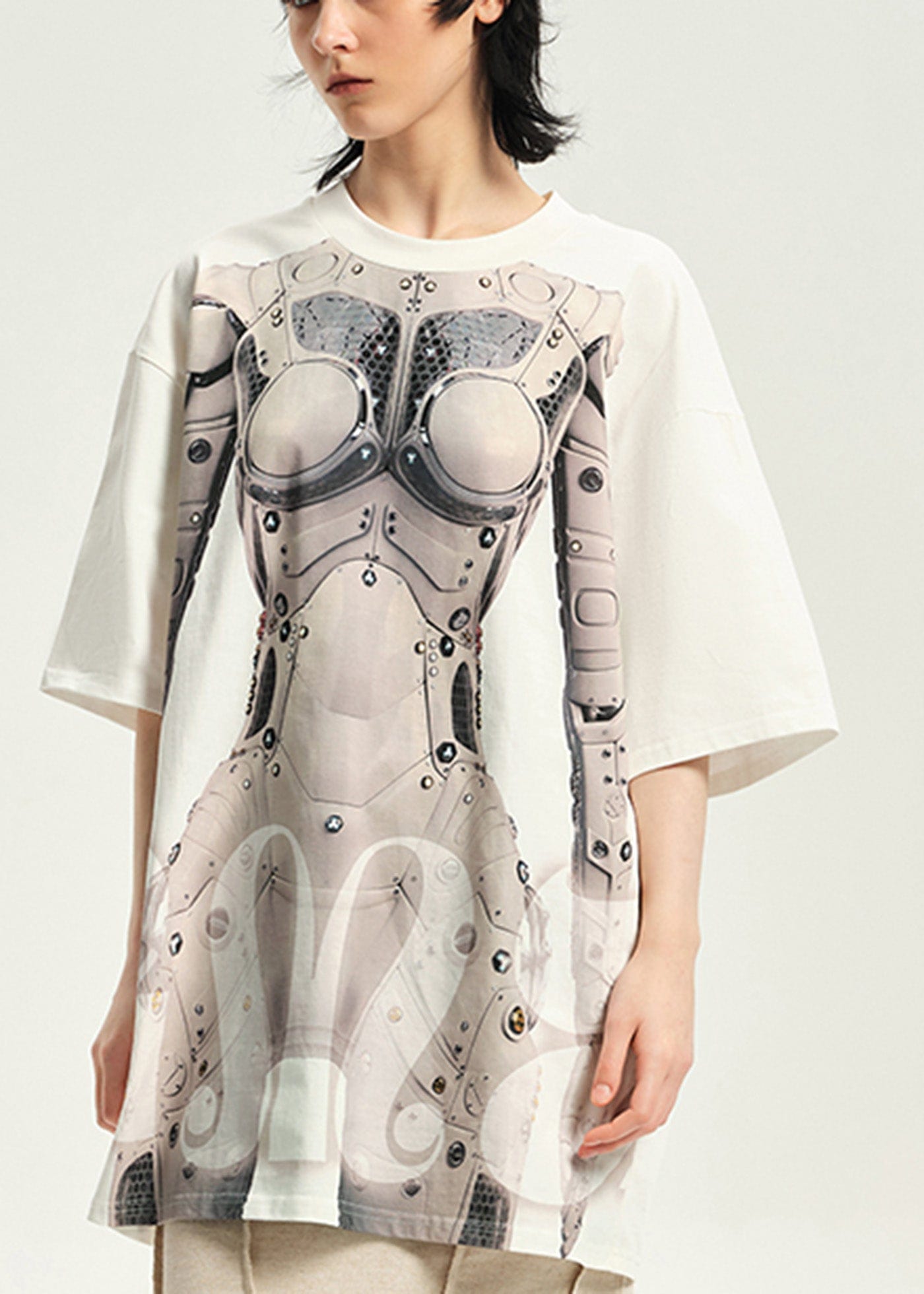 DAMAGE ASIA Ex Machina Graphics Oversized T-Shirt, premium urban and streetwear designers apparel on PROJECTISR.com, DAMAGE ASIA