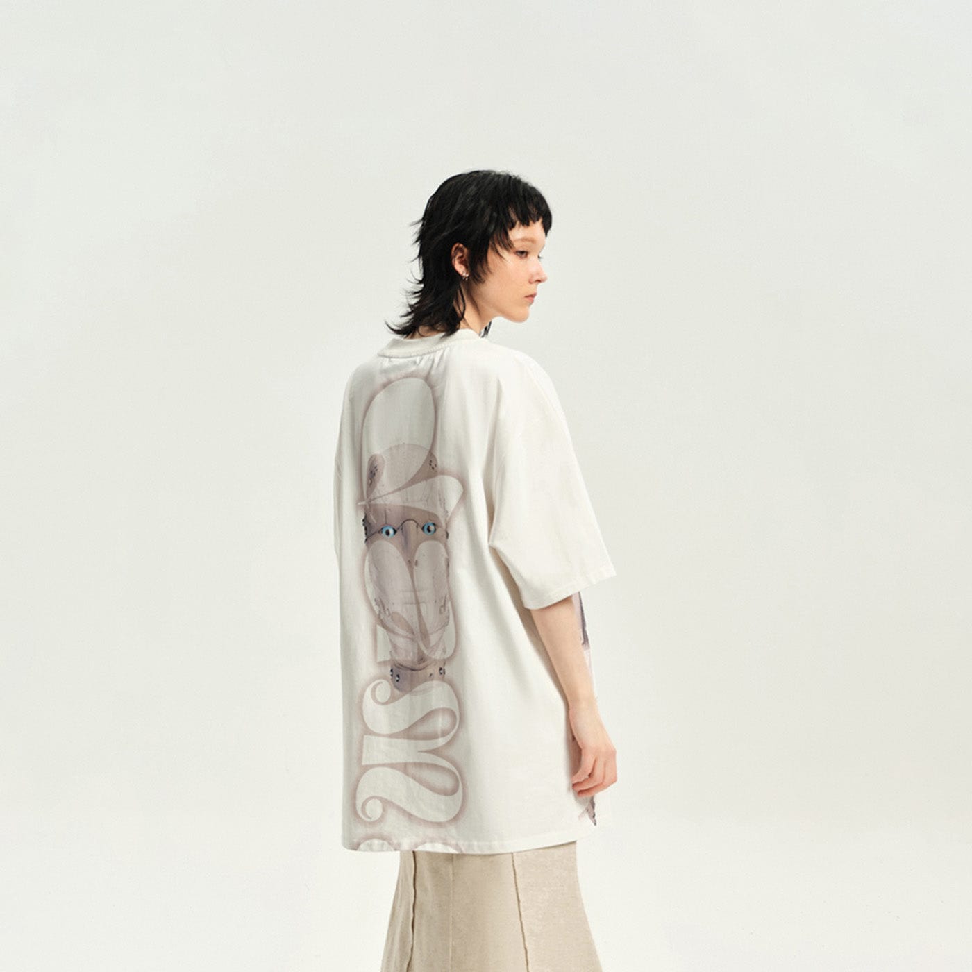 DAMAGE ASIA Ex Machina Graphics Oversized T-Shirt, premium urban and streetwear designers apparel on PROJECTISR.com, DAMAGE ASIA