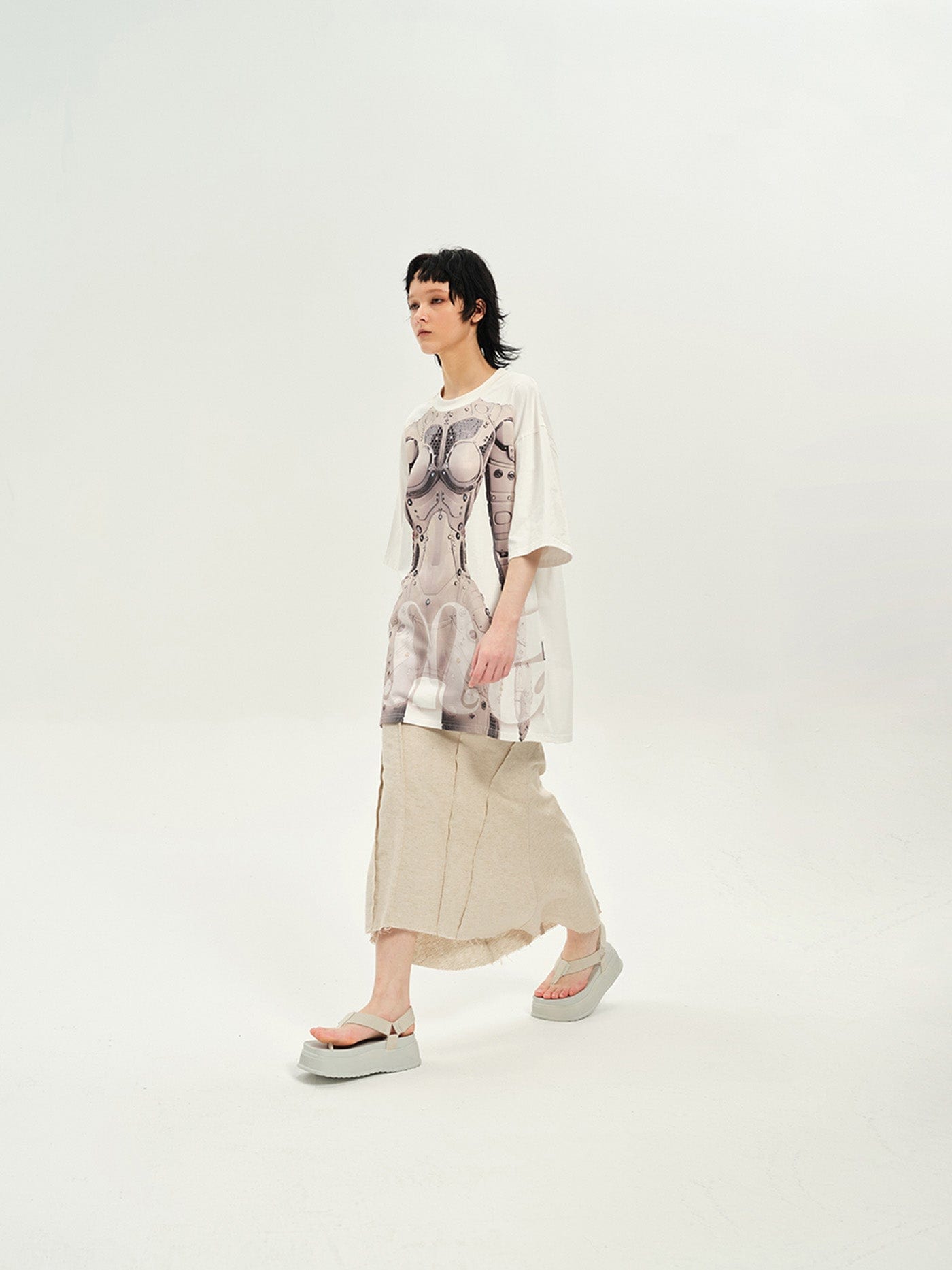 DAMAGE ASIA Ex Machina Graphics Oversized T-Shirt, premium urban and streetwear designers apparel on PROJECTISR.com, DAMAGE ASIA