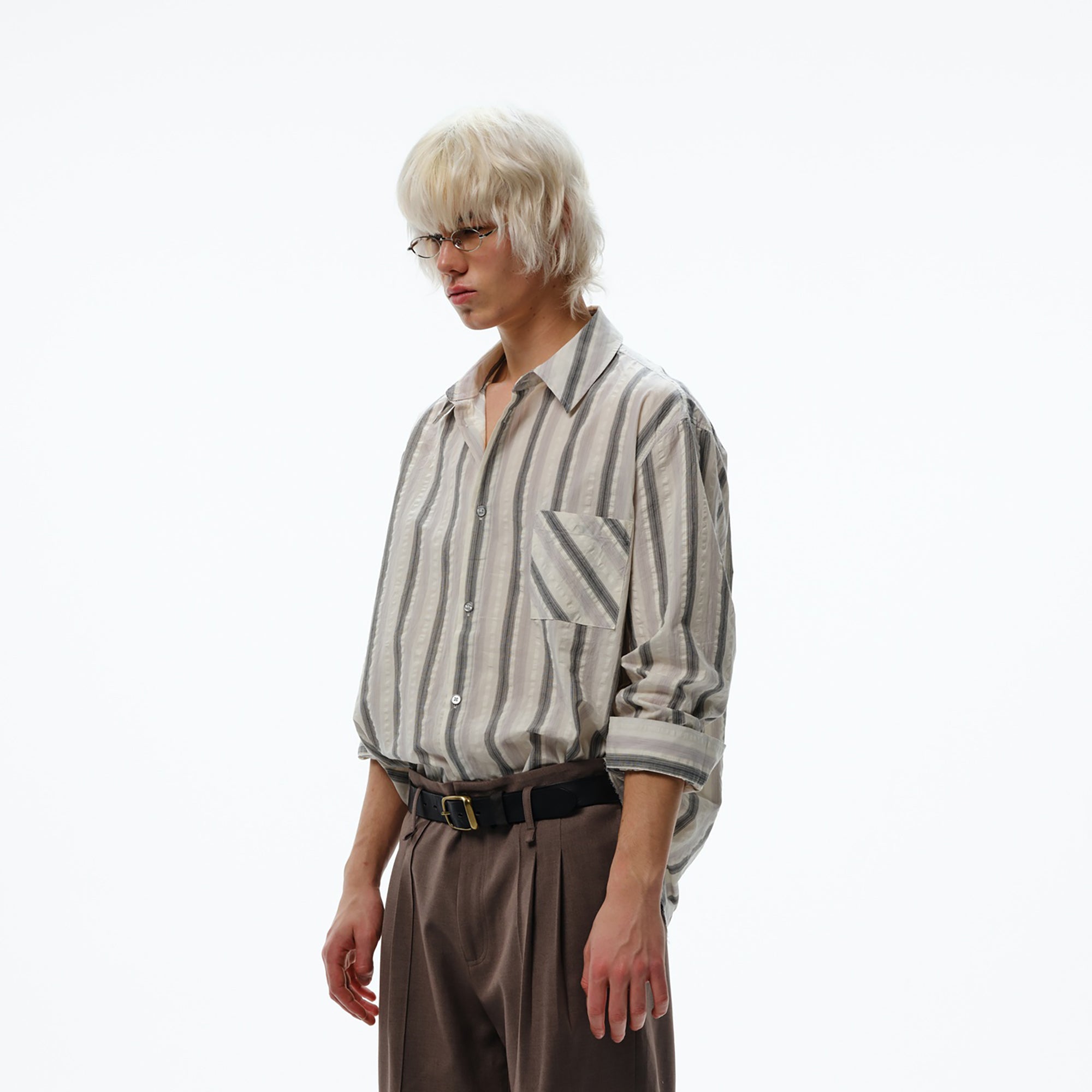 TRECLUB Retro Stripe Long-Sleeve Shirt, premium urban and streetwear designers apparel on PROJECTISR.com, TRECLUB