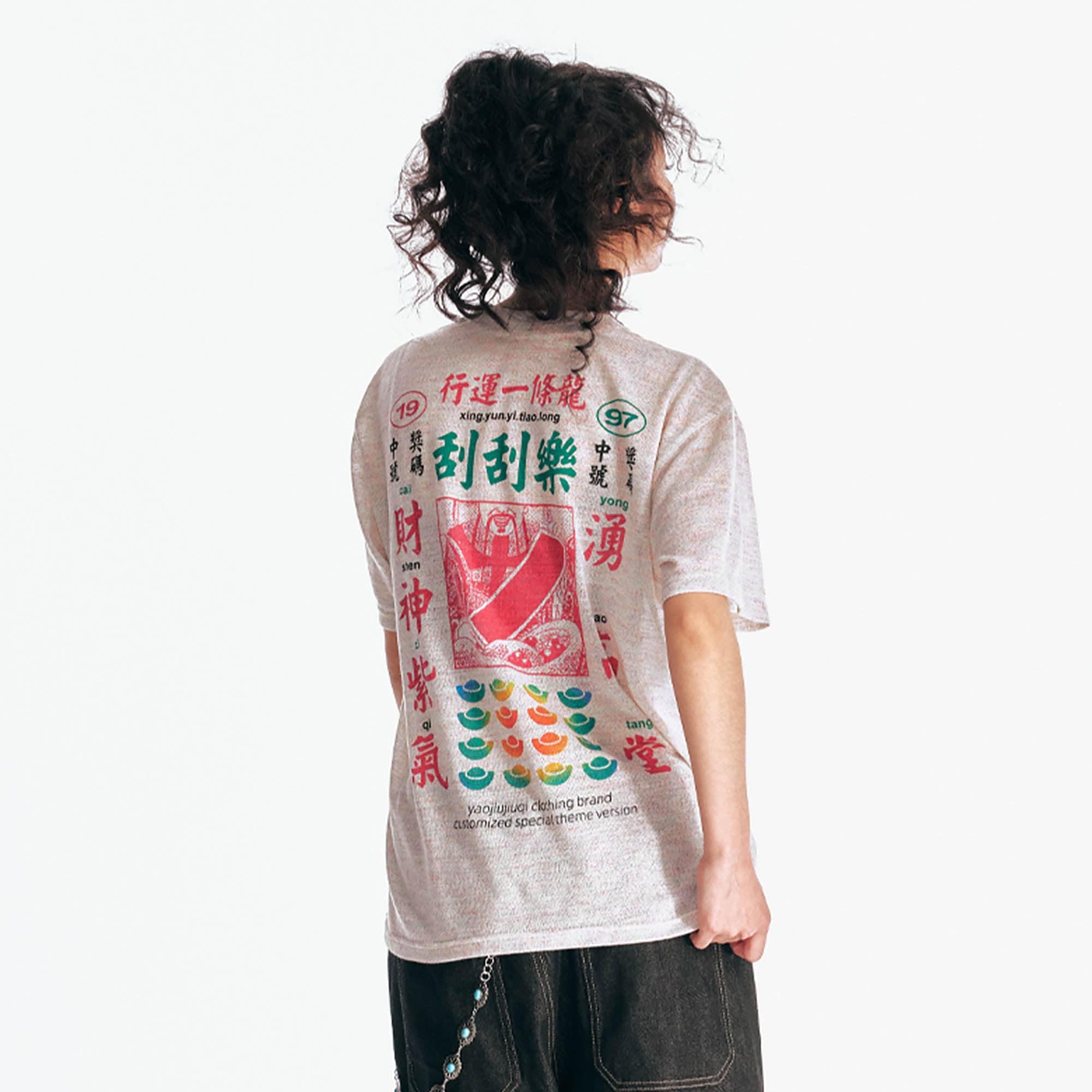 1997 POSTOFFICE The Lucky Heathered T-Shirt, premium urban and streetwear designers apparel on PROJECTISR.com, 1997 POSTOFFICE