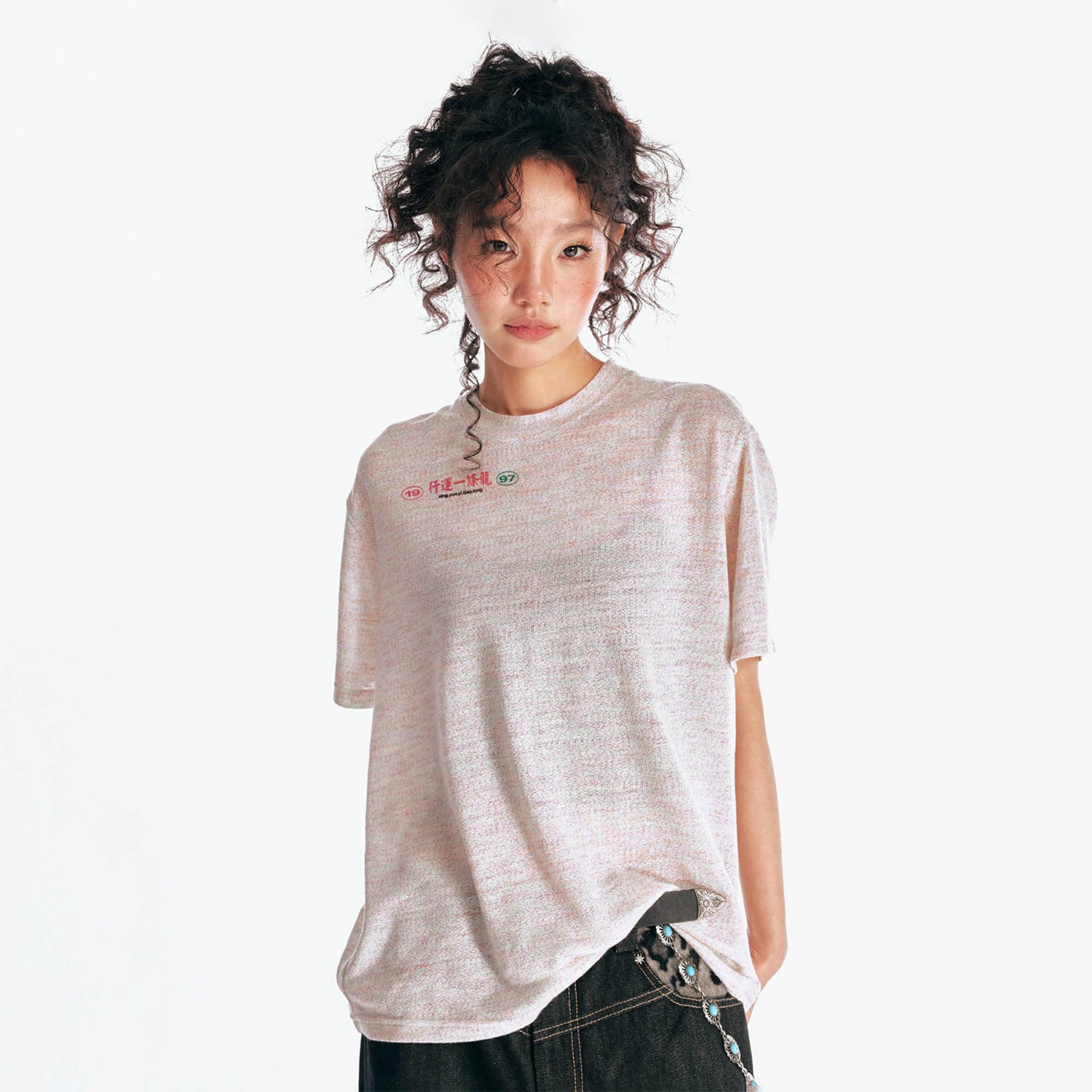 1997 POSTOFFICE The Lucky Heathered T-Shirt, premium urban and streetwear designers apparel on PROJECTISR.com, 1997 POSTOFFICE