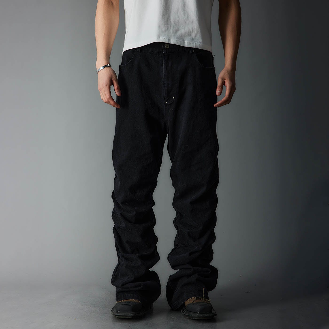 WHISTLEHUNTER Washed Stacked Jeans, premium urban and streetwear designers apparel on PROJECTISR.com, WHISTLEHUNTER