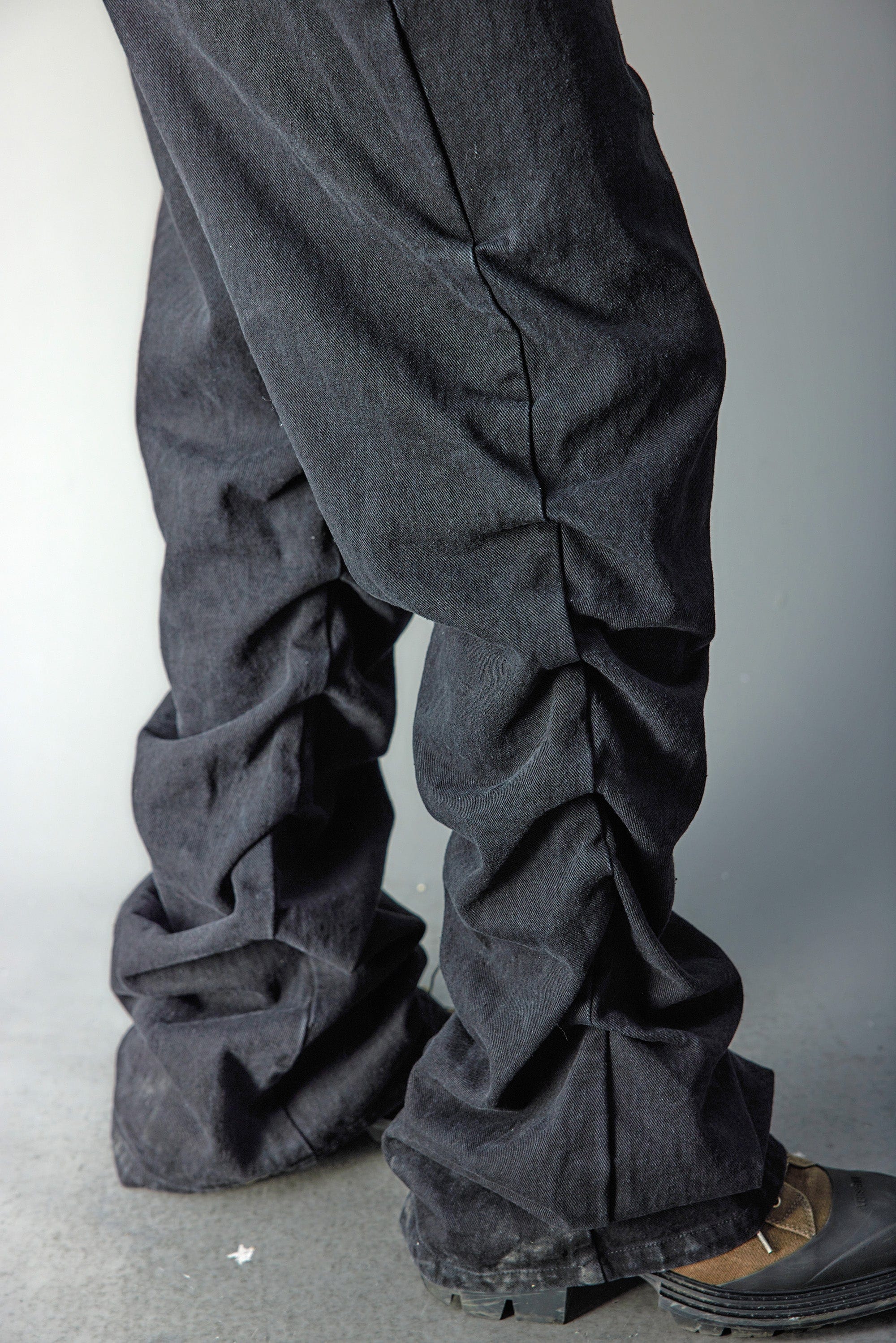 WHISTLEHUNTER Stacked Washed Rivet Flare Jeans, premium urban and streetwear designers apparel on PROJECTISR.com, WHISTLEHUNTER