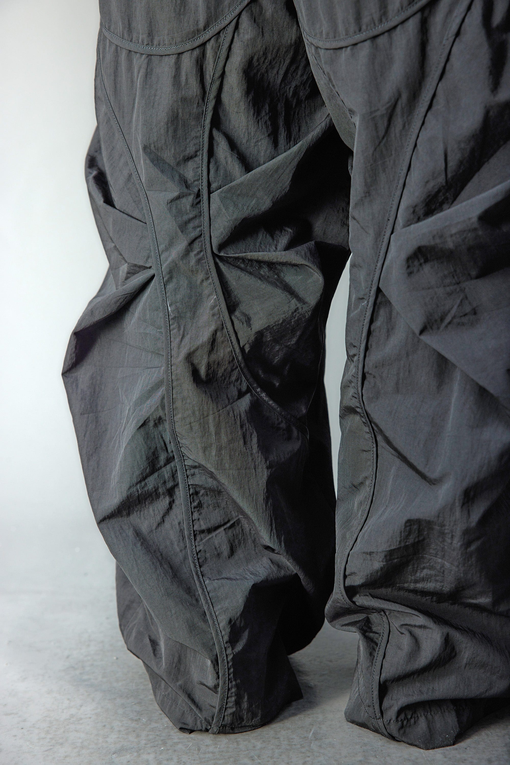 WHISTLEHUNTER Deconstructed Pleated Zipper Pockets Pants, premium urban and streetwear designers apparel on PROJECTISR.com, WHISTLEHUNTER