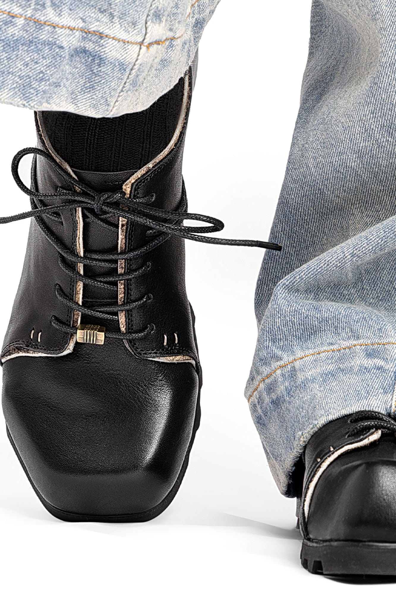 REWRITE Lace Up Square-Toe Derby Shoes, premium urban and streetwear designers apparel on PROJECTISR.com, REWRITE