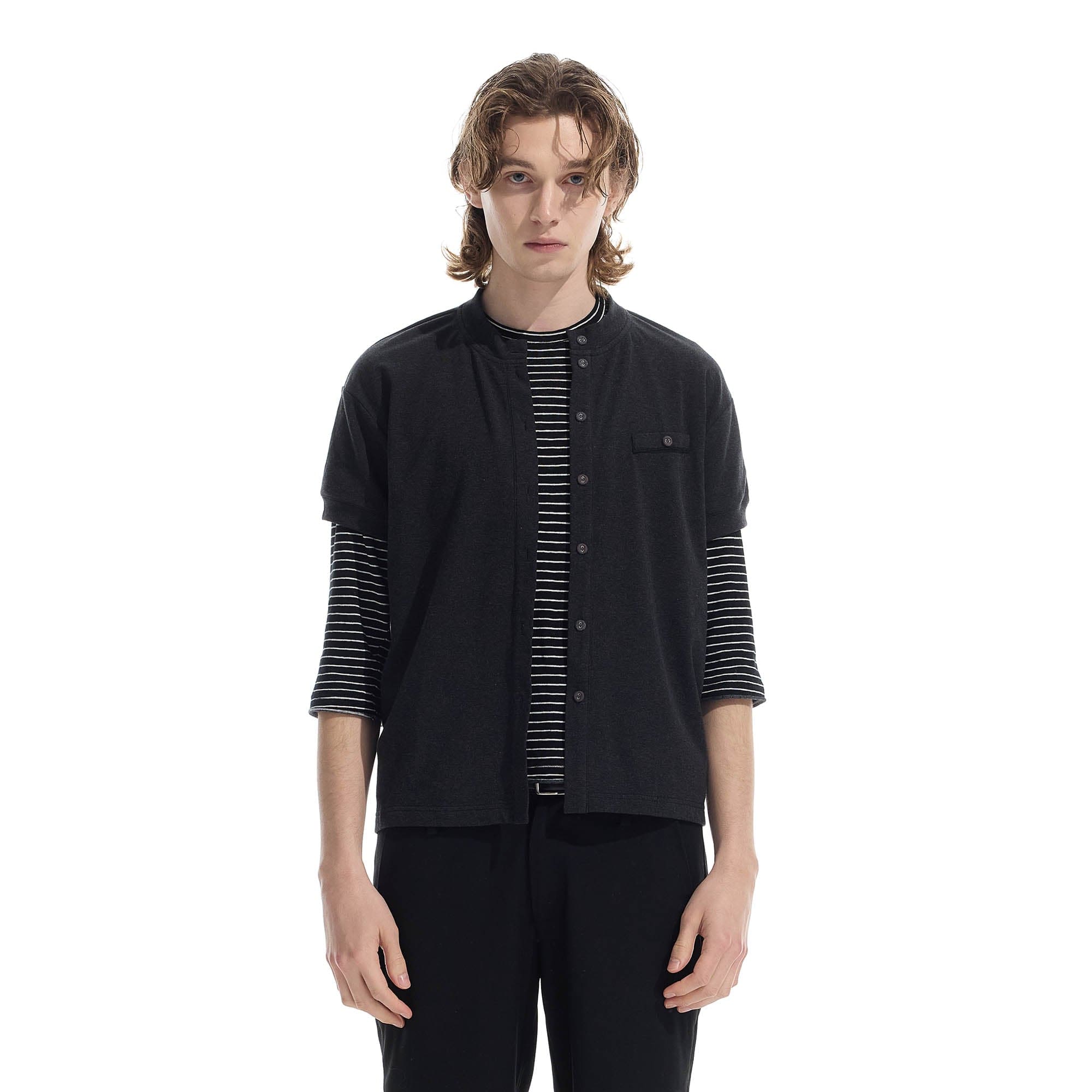 WHISTLEHUNTER Essential Wool-Blended Pocket Short-Sleeve Cardigan, premium urban and streetwear designers apparel on PROJECTISR.com, WHISTLEHUNTER
